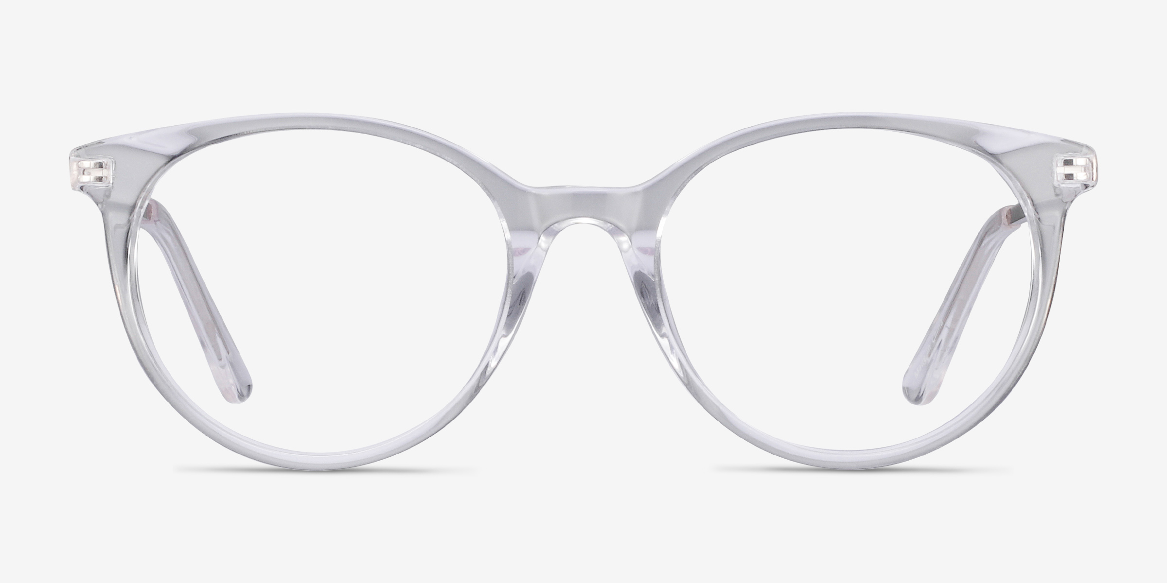 Solver Transparent Acetate-metalMontures de lunettes de vue d'EyeBuyDirect, Vue de Face