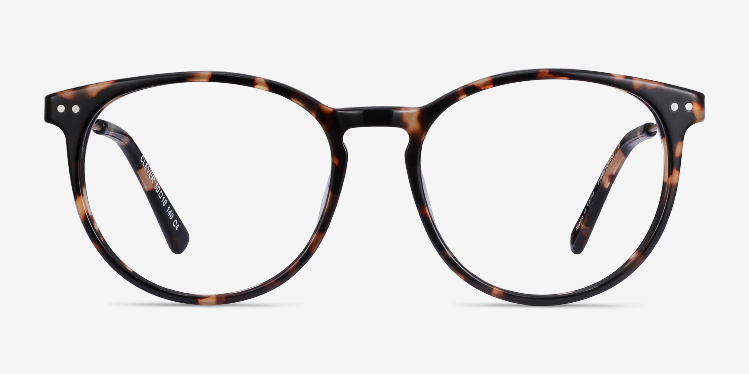Clever Écailles Acetate-metalMontures de lunettes de vue d'EyeBuyDirect, Vue de Face