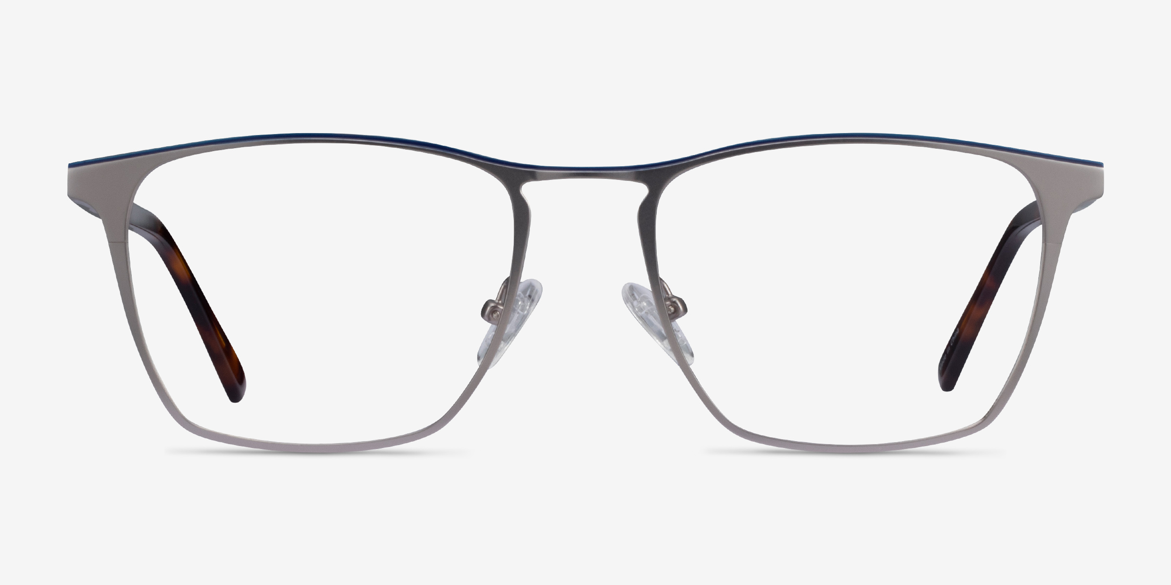 Jacob Gunmetal & Tortoise Acetate-metalMontures de lunettes de vue d'EyeBuyDirect, Vue de Face