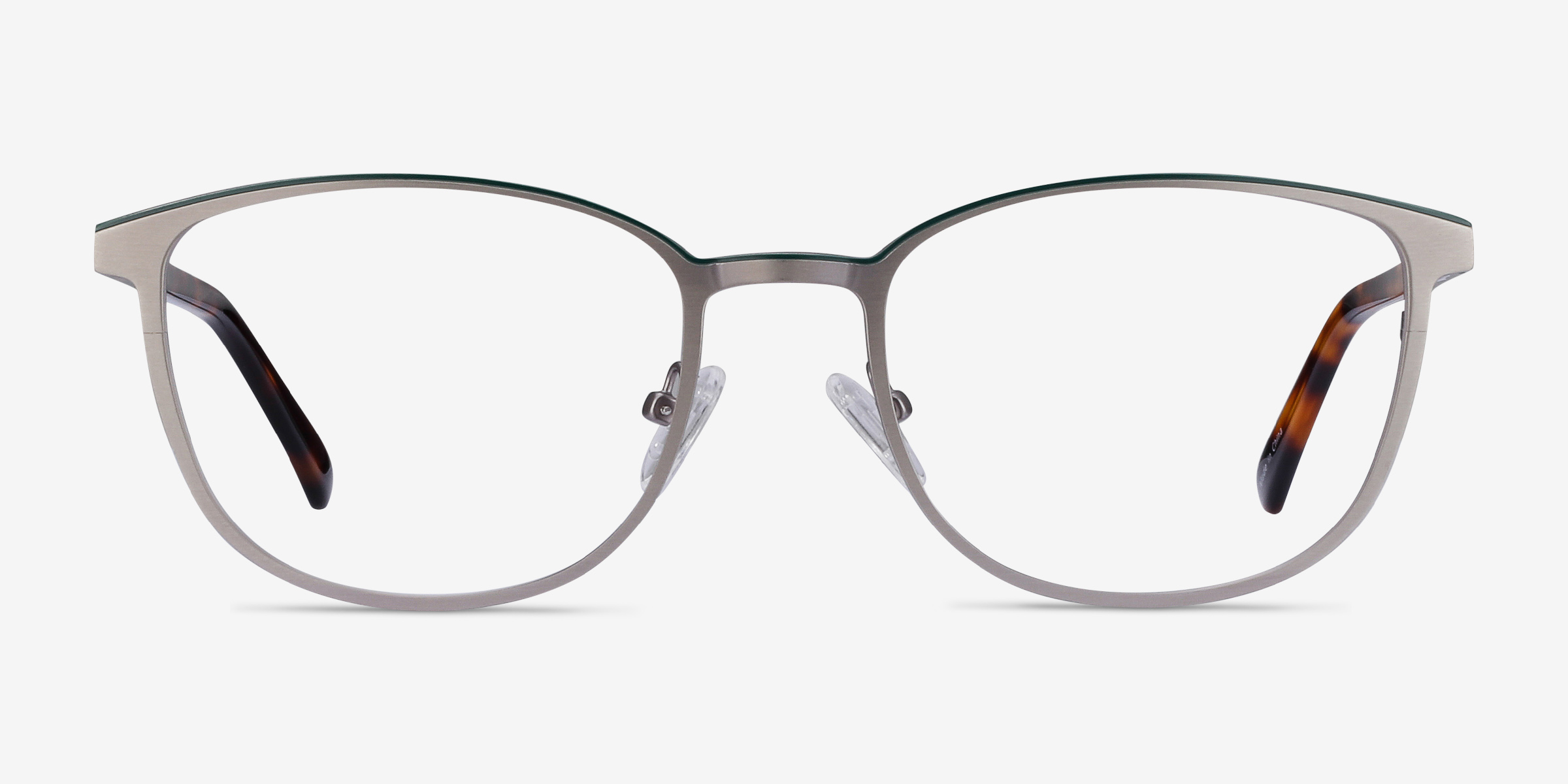 Guide Gunmetal & Tortoise Acetate-metalMontures de lunettes de vue d'EyeBuyDirect, Vue de Face