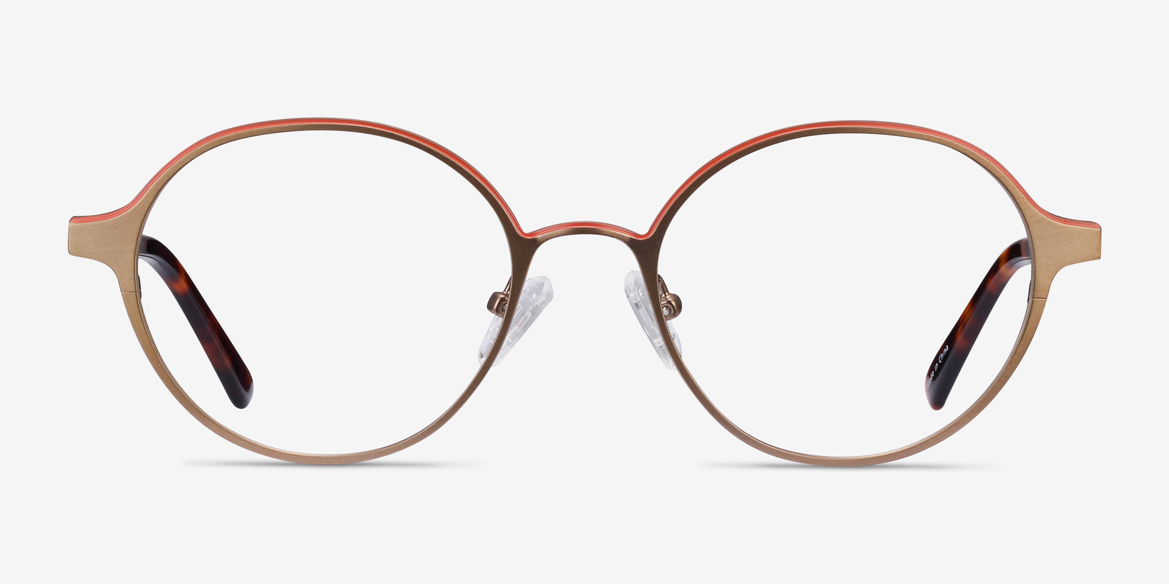 Observer Bronze Acetate-metalMontures de lunettes de vue d'EyeBuyDirect, Vue de Face