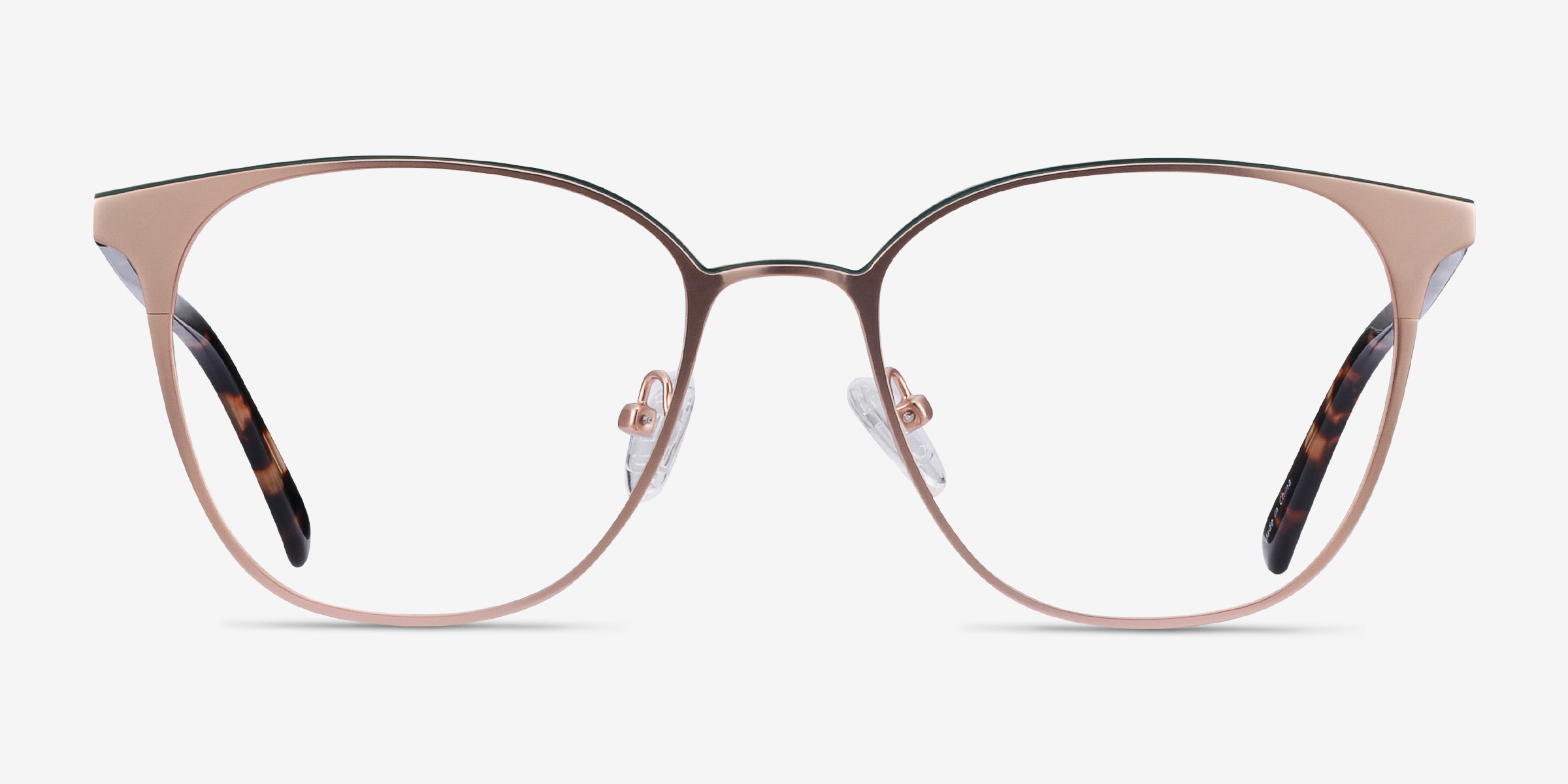 Azimut Or rose Acetate-metalMontures de lunettes de vue d'EyeBuyDirect, Vue de Face