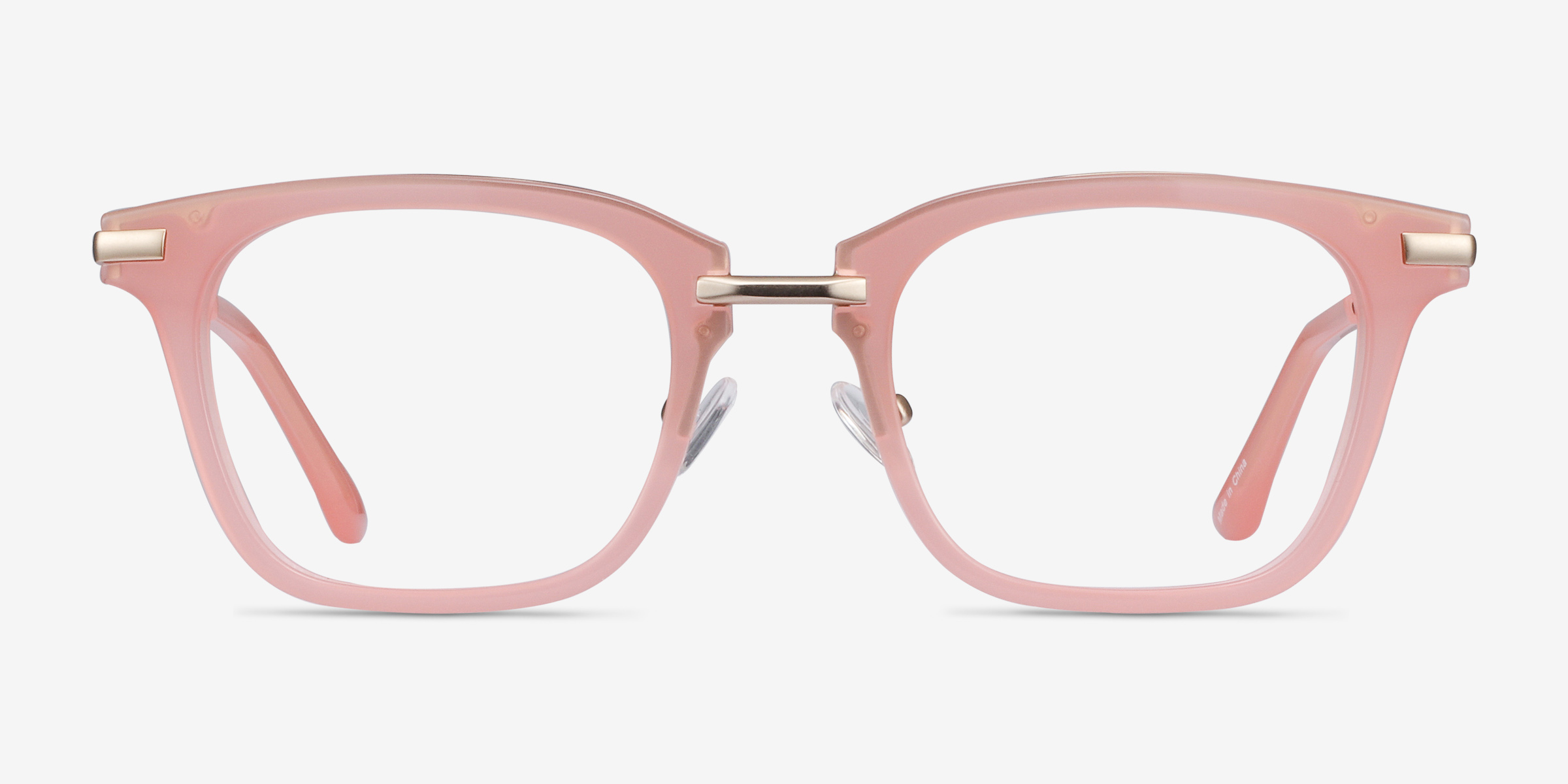 Candela Rose Acetate-metalMontures de lunettes de vue d'EyeBuyDirect, Vue de Face