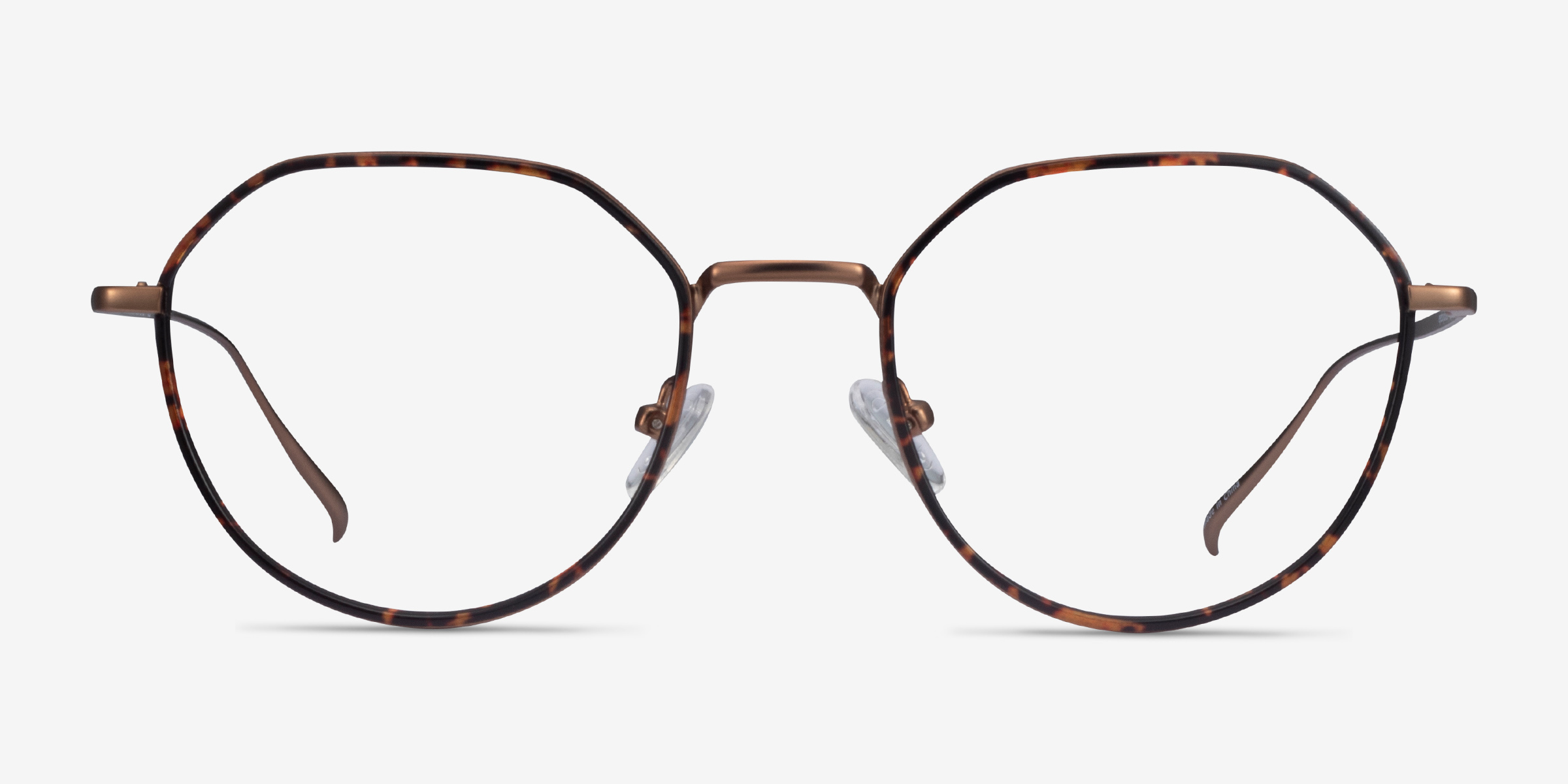Huxley Tortoise Bronze MétalMontures de lunettes de vue d'EyeBuyDirect, Vue de Face