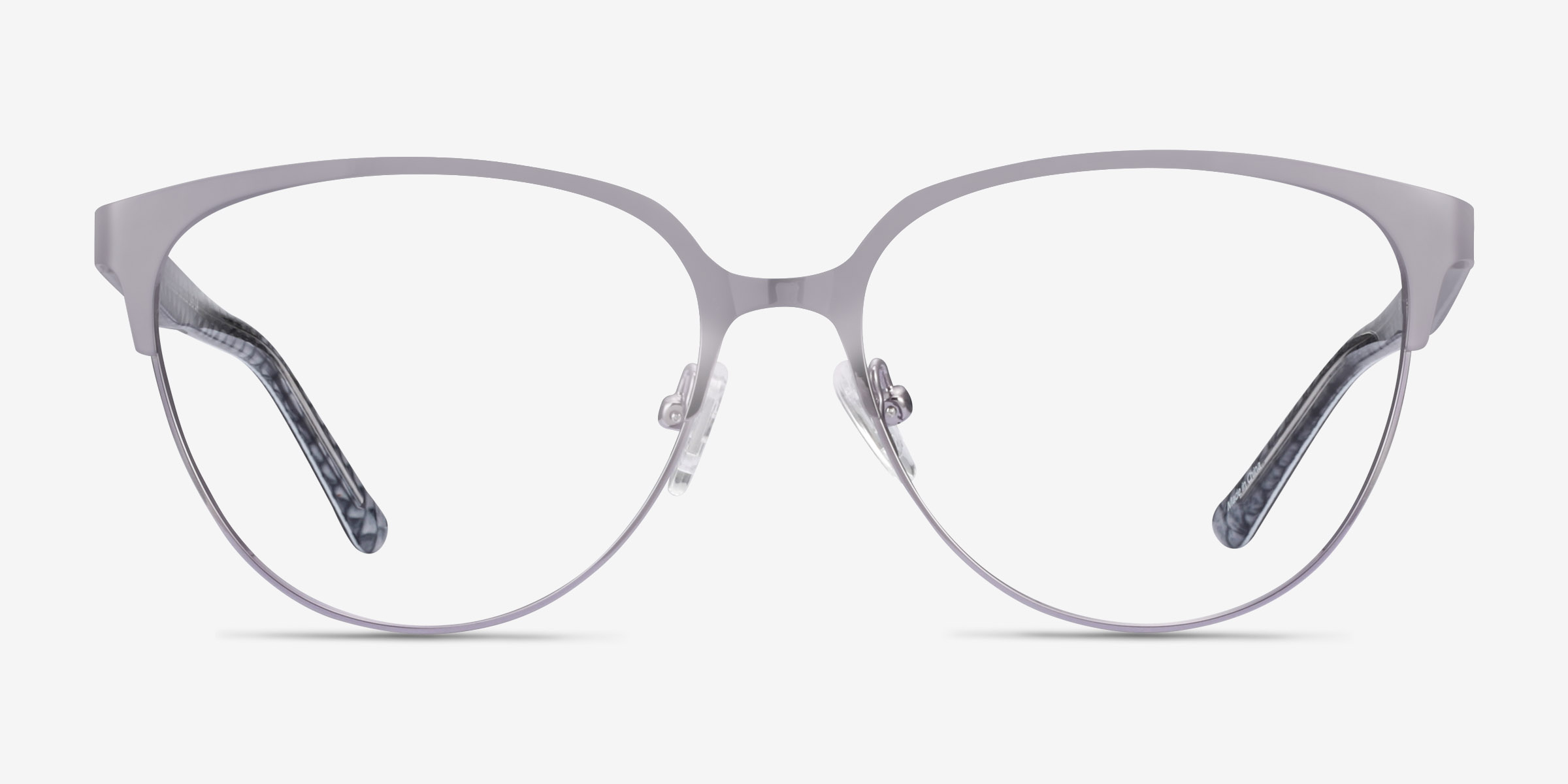 Marigold Silver & Reptile Acetate-metalMontures de lunettes de vue d'EyeBuyDirect, Vue de Face