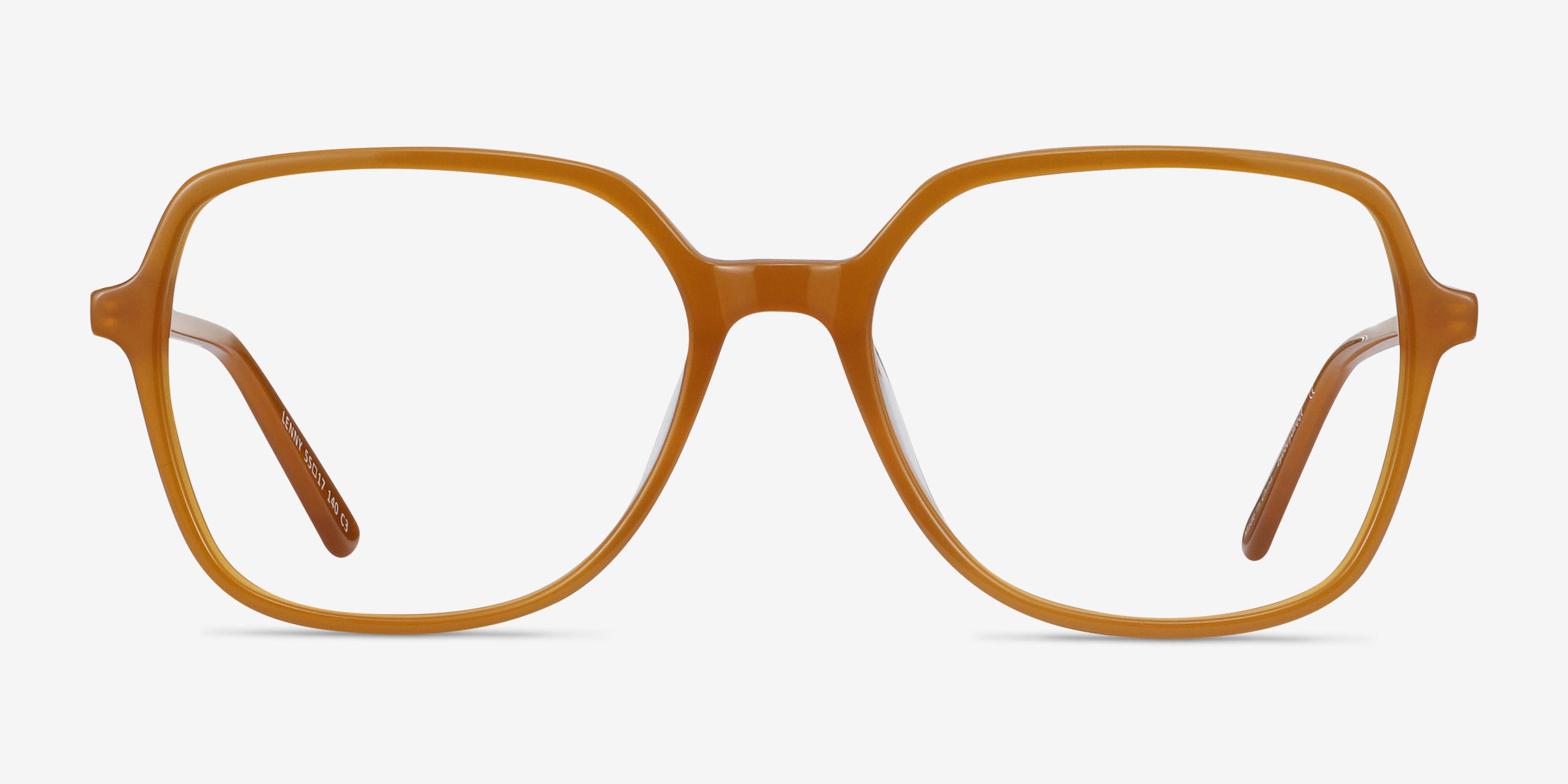 Lenny Mellow Yellow Acetate-metalMontures de lunettes de vue d'EyeBuyDirect, Vue de Face
