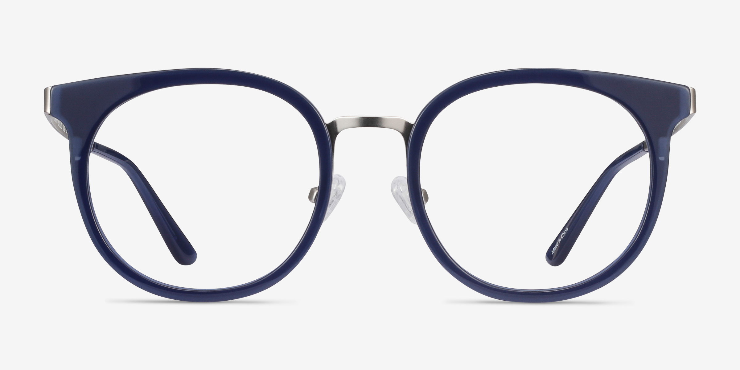 Murphy Bleu marine Acetate-metalMontures de lunettes de vue d'EyeBuyDirect, Vue de Face