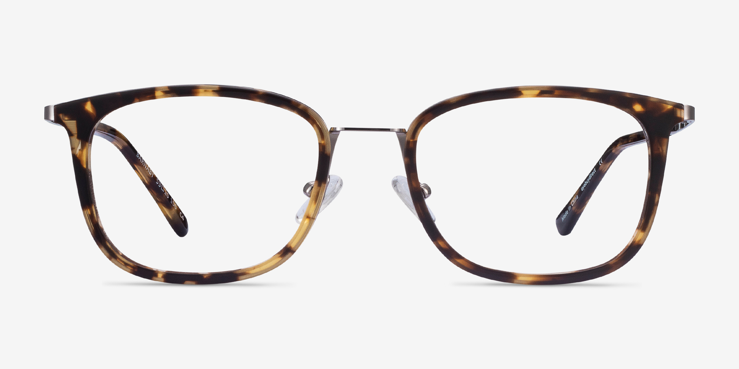 Barnaby Écailles Acetate-metalMontures de lunettes de vue d'EyeBuyDirect, Vue de Face