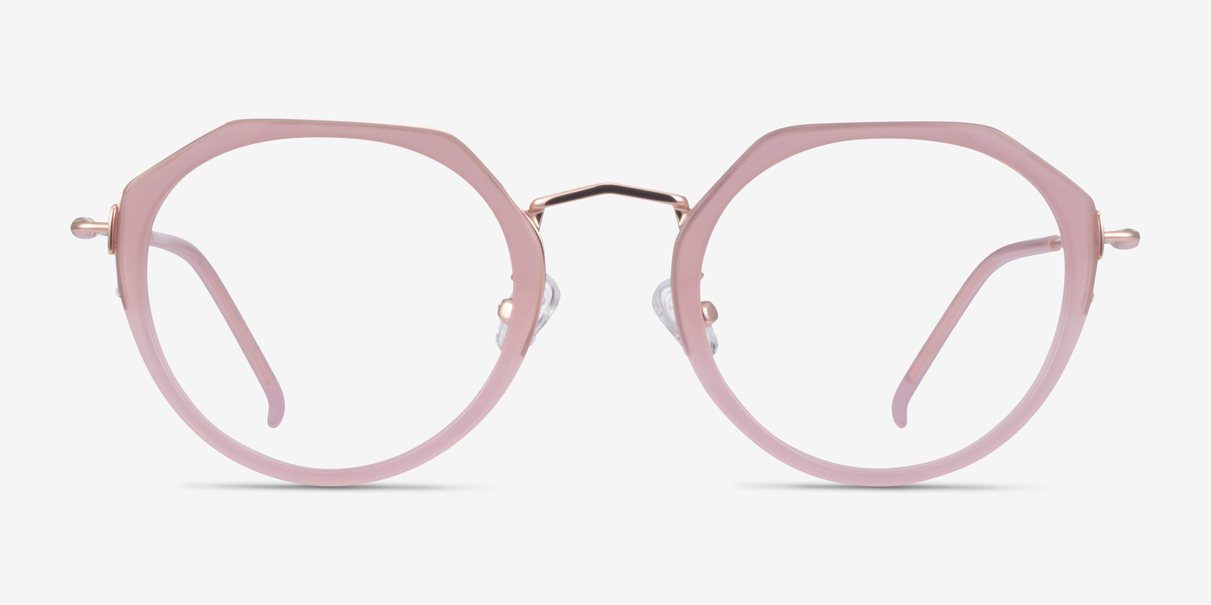 Claire Pink  Rose Gold MétalMontures de lunettes de vue d'EyeBuyDirect, Vue de Face
