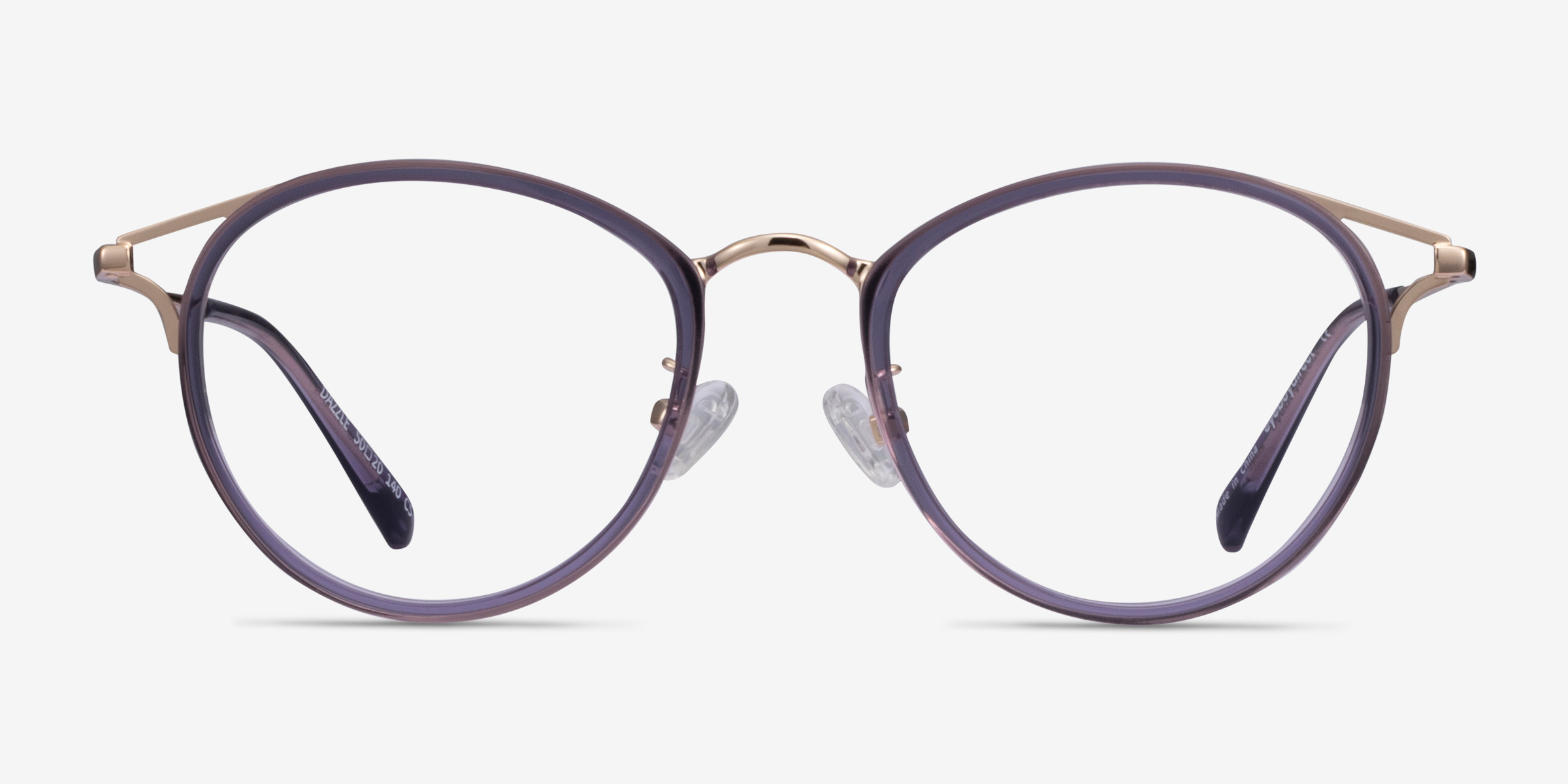Dazzle Violet Acetate-metalMontures de lunettes de vue d'EyeBuyDirect, Vue de Face