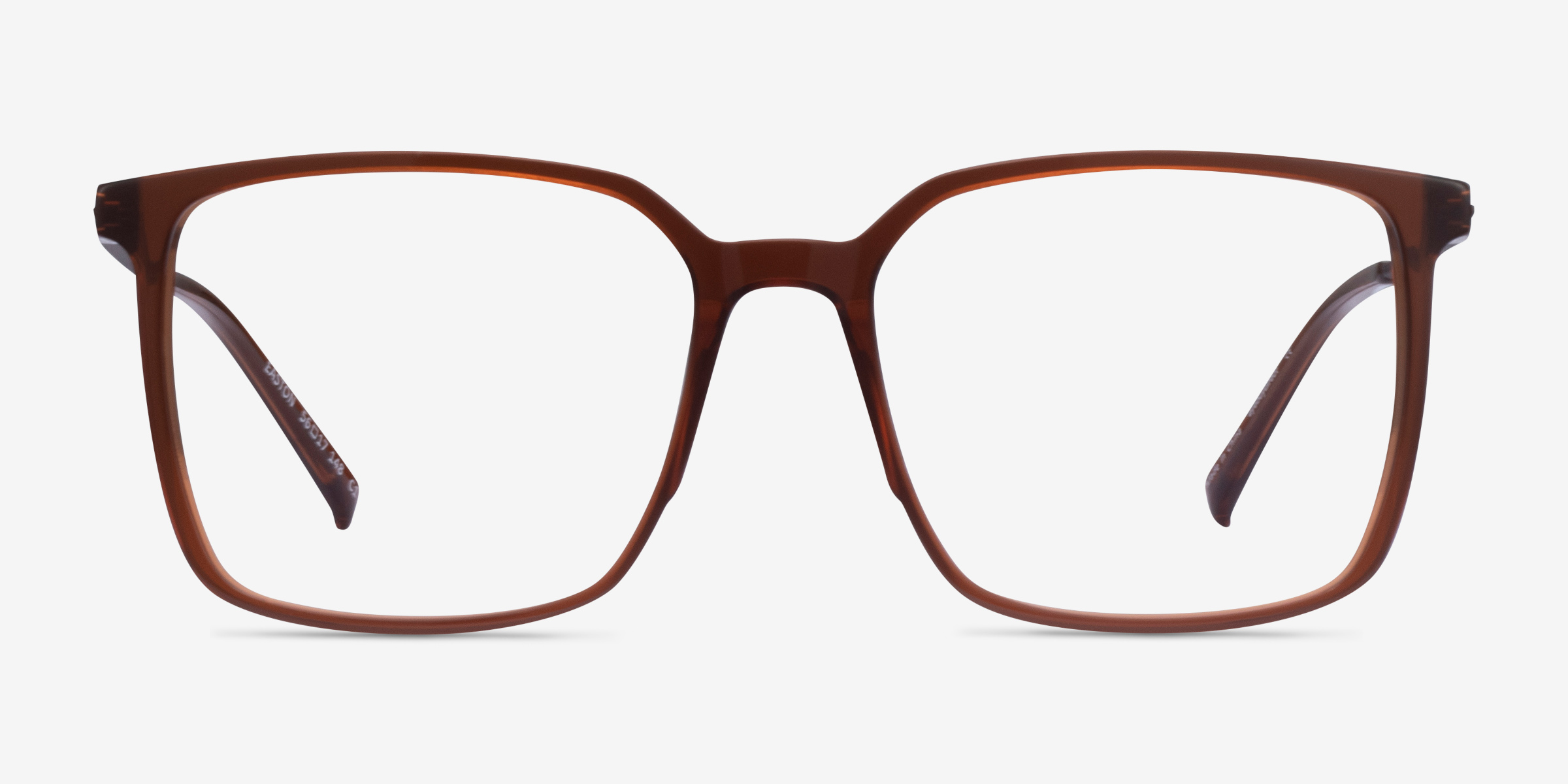 Easton Clear Brown Acetate-metalMontures de lunettes de vue d'EyeBuyDirect, Vue de Face
