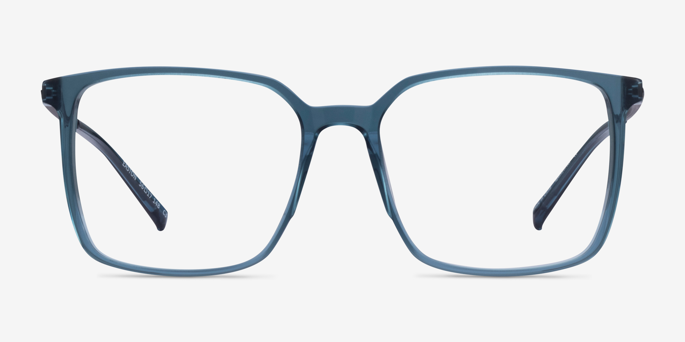 Easton Clear Blue Acetate-metalMontures de lunettes de vue d'EyeBuyDirect, Vue de Face