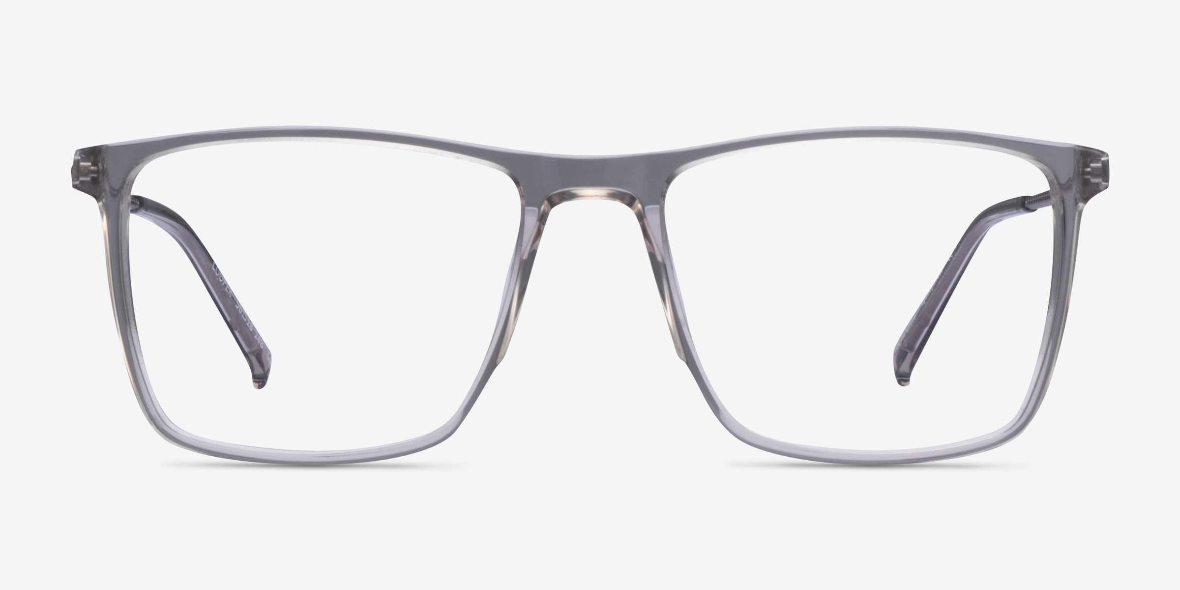 Cooper Clear Gray MétalMontures de lunettes de vue d'EyeBuyDirect, Vue de Face