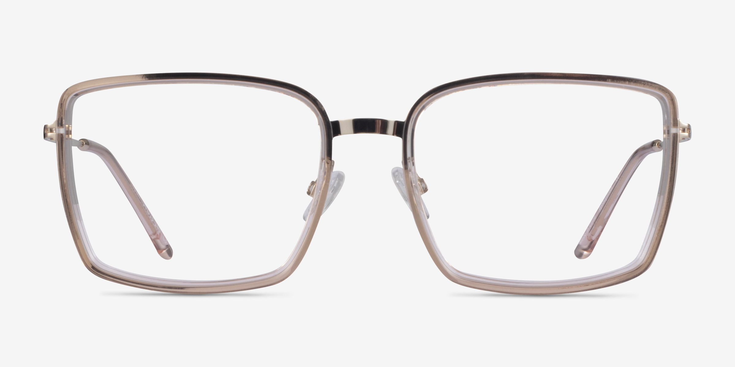 Remi Champagne Gold MétalMontures de lunettes de vue d'EyeBuyDirect, Vue de Face
