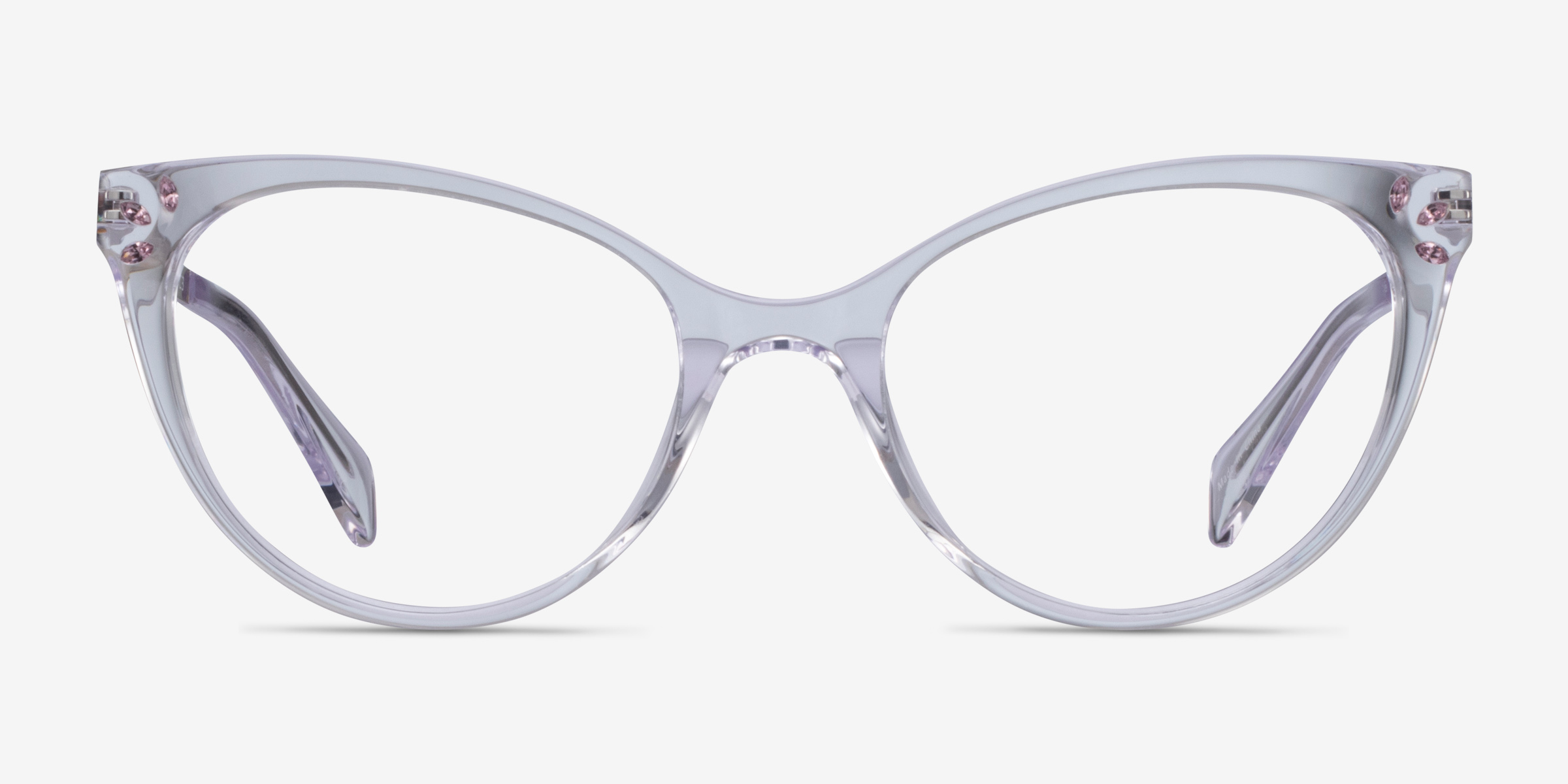 Beauty Transparent Acetate-metalMontures de lunettes de vue d'EyeBuyDirect, Vue de Face