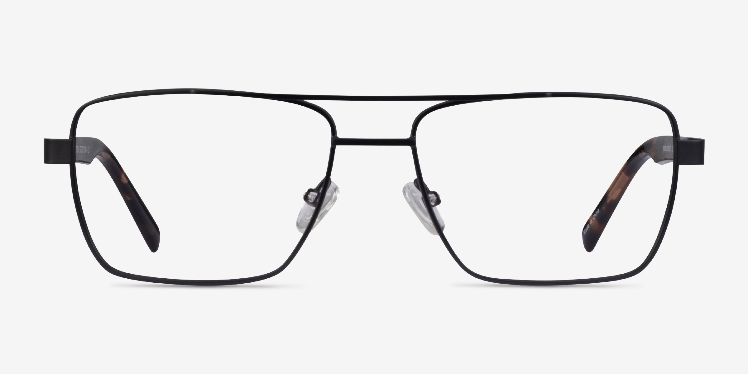 Colton Black & Tortoise MétalMontures de lunettes de vue d'EyeBuyDirect, Vue de Face