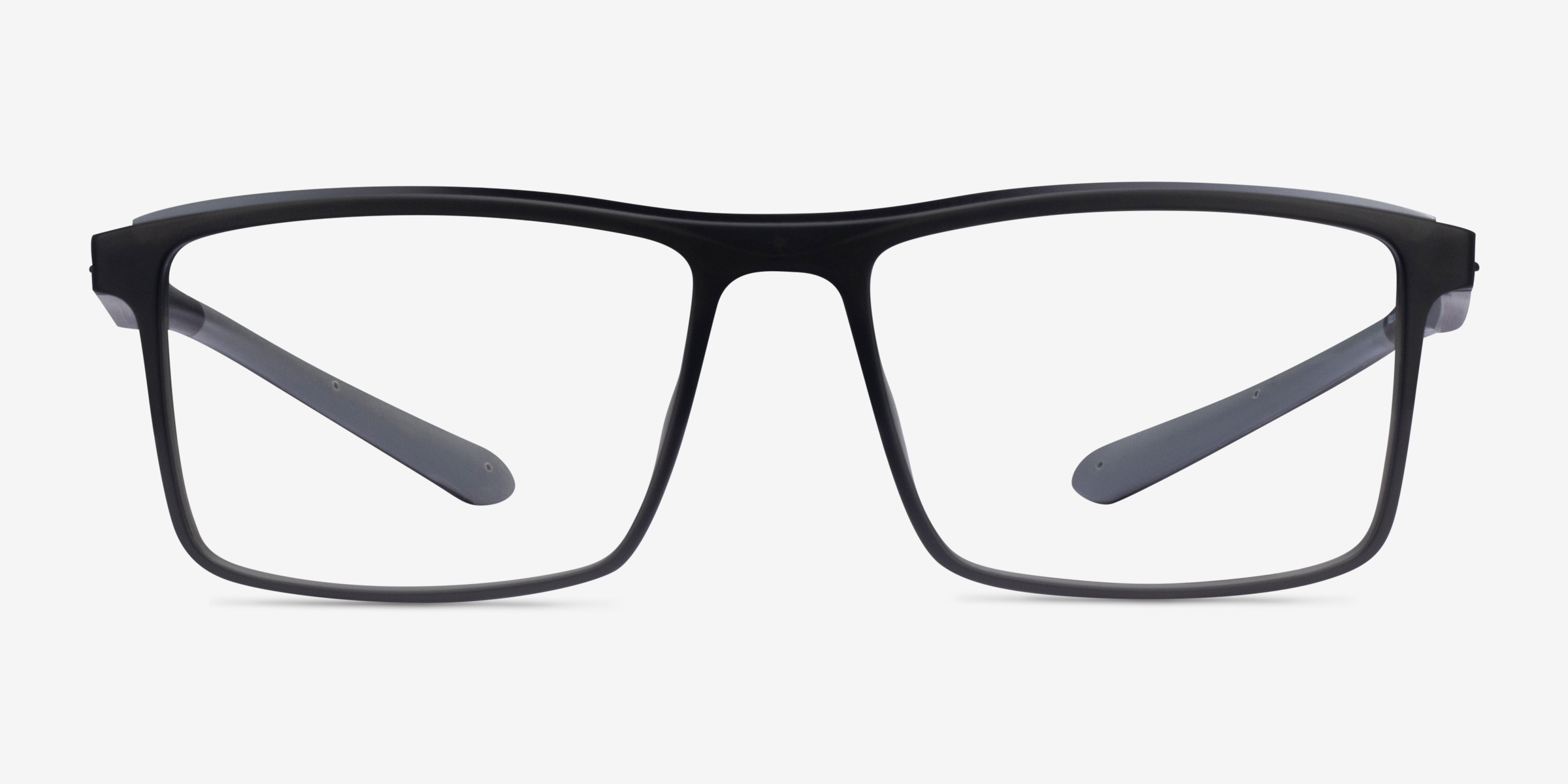 Medium Gris PlastiqueMontures de lunettes de vue d'EyeBuyDirect, Vue de Face