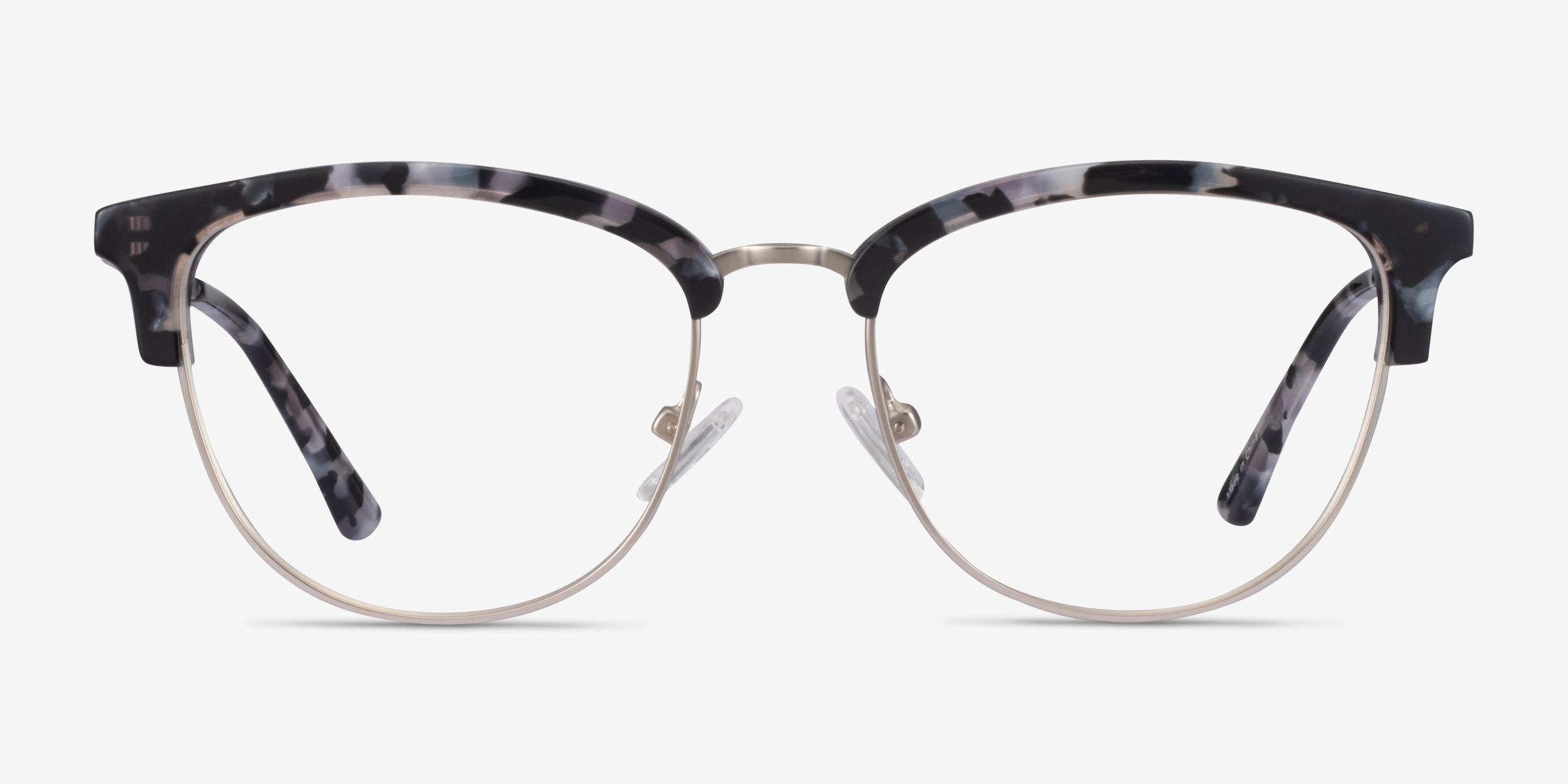 Sophisticated Ivory Tortoise & Silver Acetate-metalMontures de lunettes de vue d'EyeBuyDirect, Vue de Face