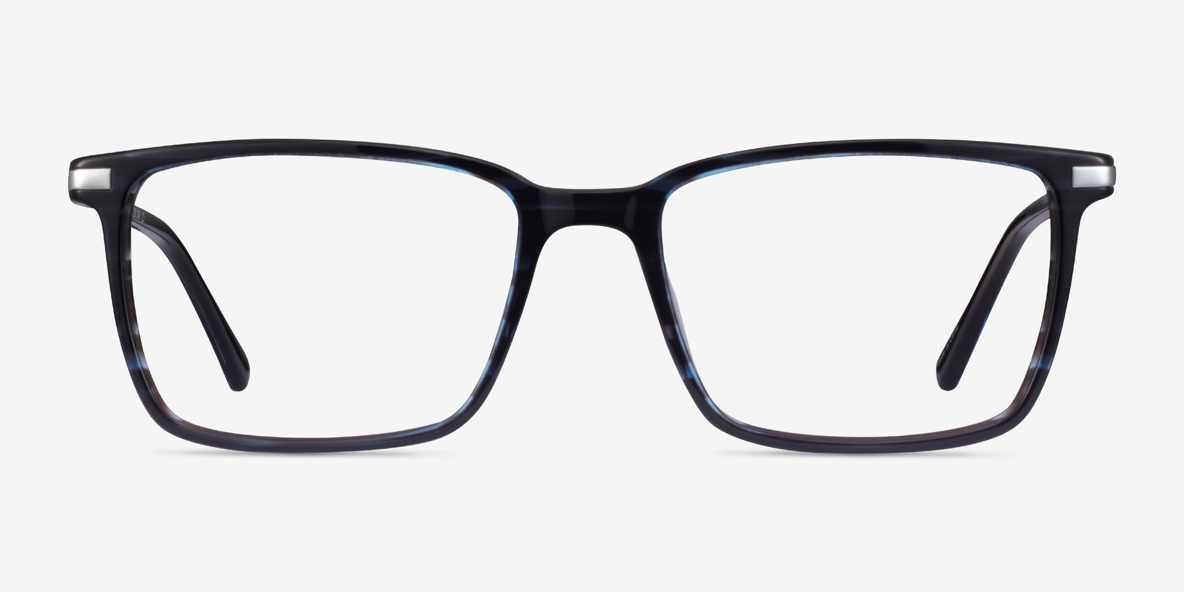 Button Striped Blue MétalMontures de lunettes de vue d'EyeBuyDirect, Vue de Face