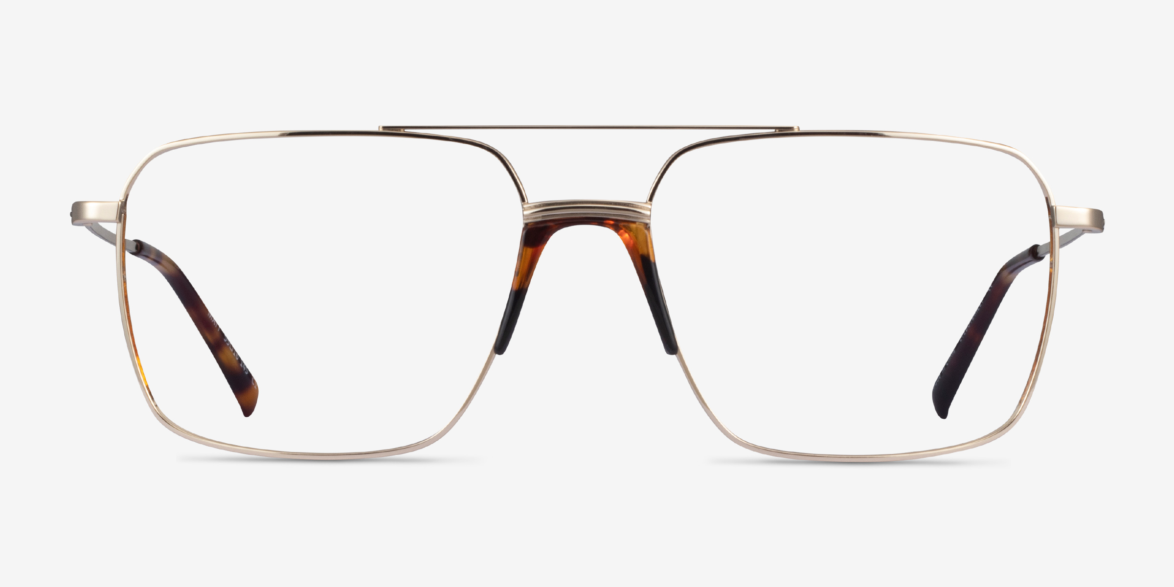 Matt Gold Tortoise MétalMontures de lunettes de vue d'EyeBuyDirect, Vue de Face
