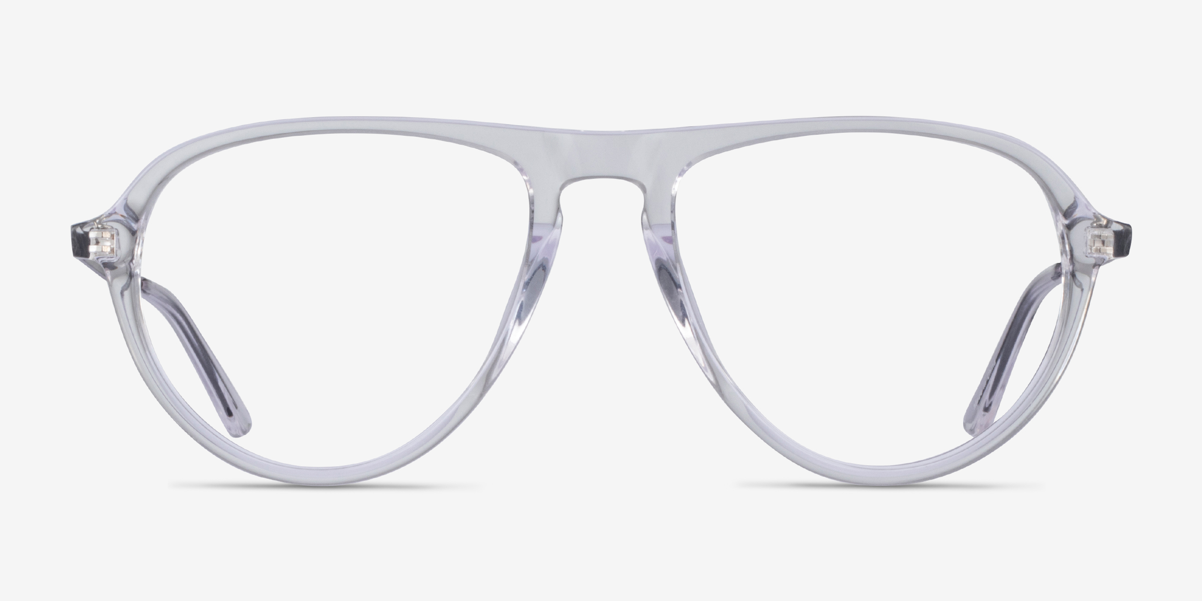 Stratosphere Clear Matte Black MétalMontures de lunettes de vue d'EyeBuyDirect, Vue de Face