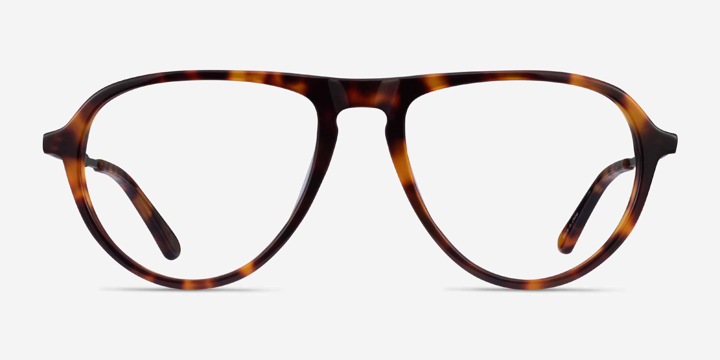 Stratosphere Tortoise Gunmetal MétalMontures de lunettes de vue d'EyeBuyDirect, Vue de Face