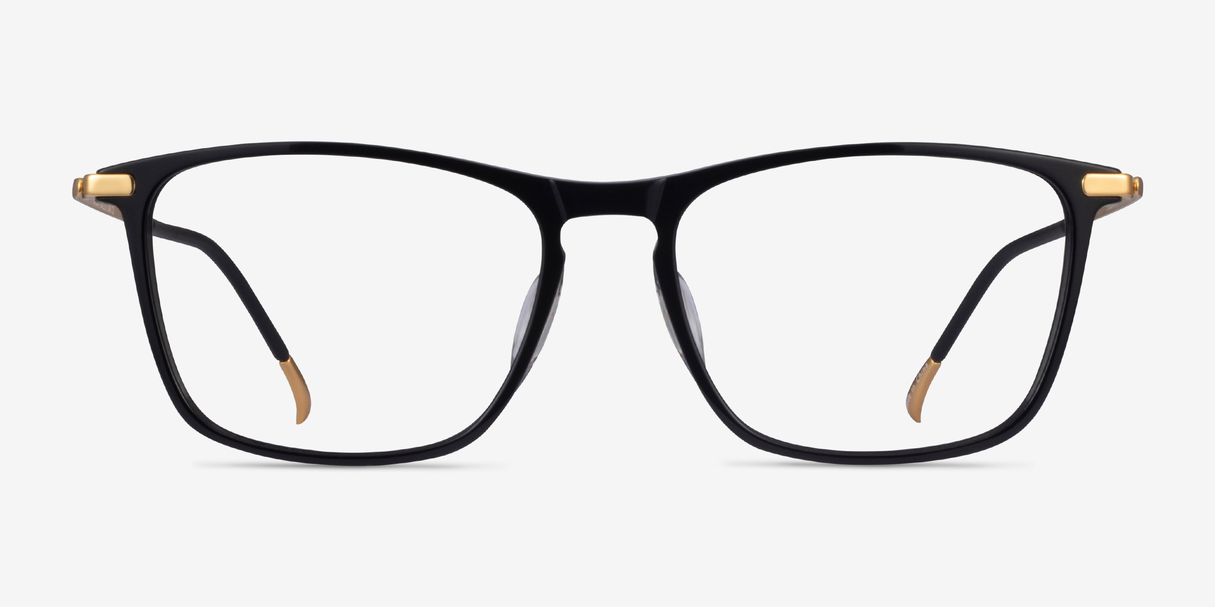 Estuary Black Gold MétalMontures de lunettes de vue d'EyeBuyDirect, Vue de Face