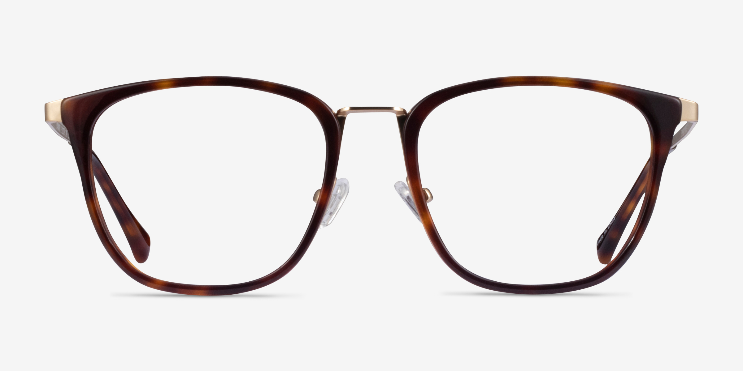 Utamaro Tortoise Gold MétalMontures de lunettes de vue d'EyeBuyDirect, Vue de Face