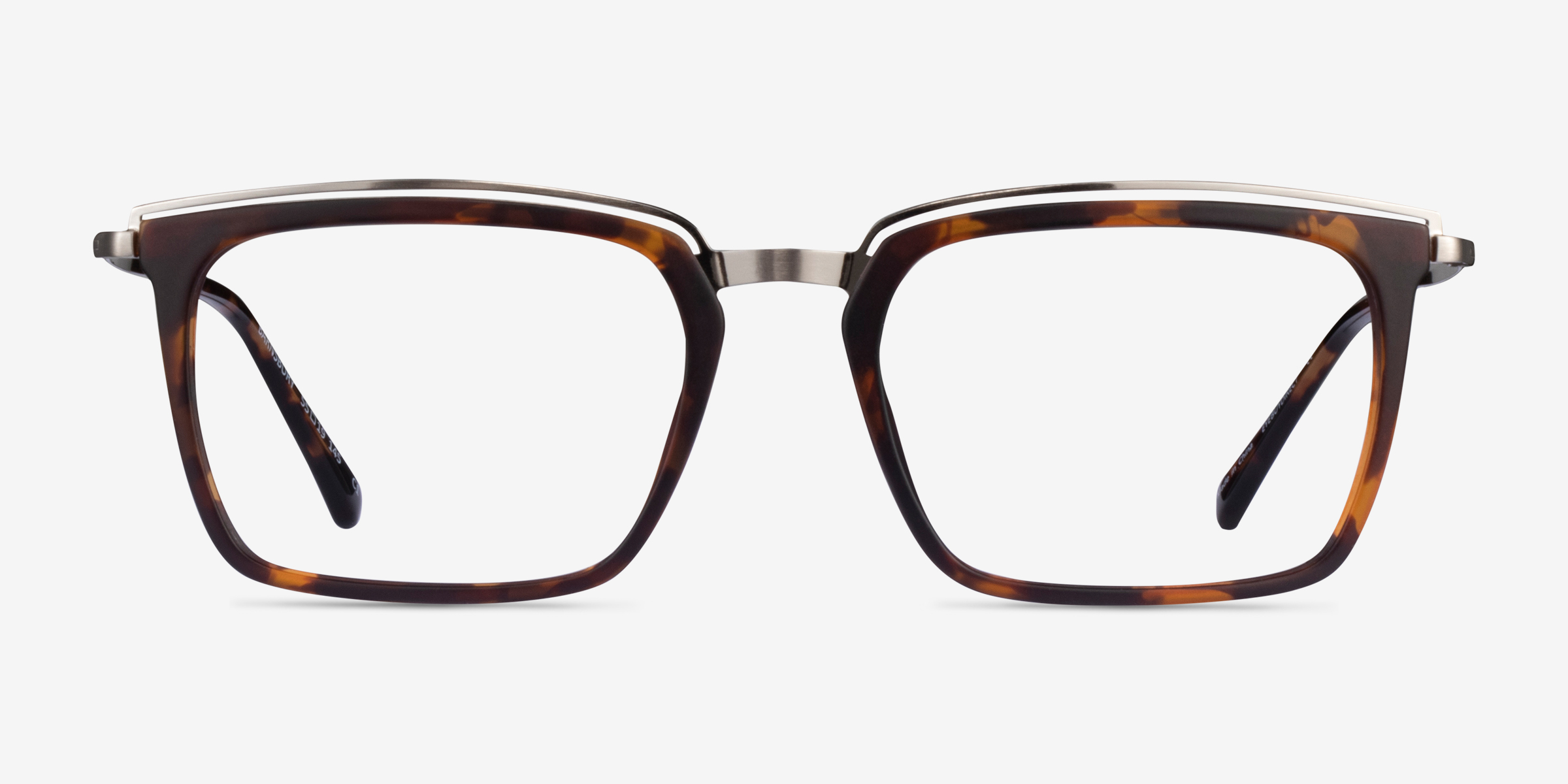 Barnsbury Tortoise Gunmetal PlastiqueMontures de lunettes de vue d'EyeBuyDirect, Vue de Face