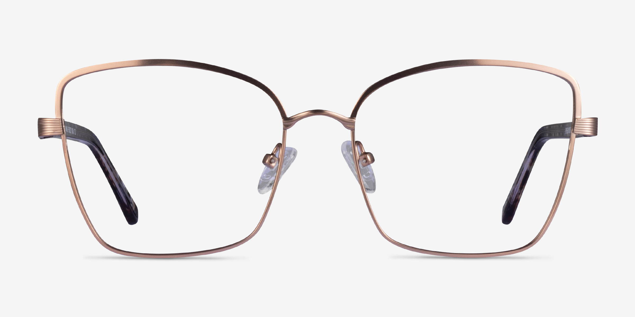 Beginning Rose Gold Floral MétalMontures de lunettes de vue d'EyeBuyDirect, Vue de Face