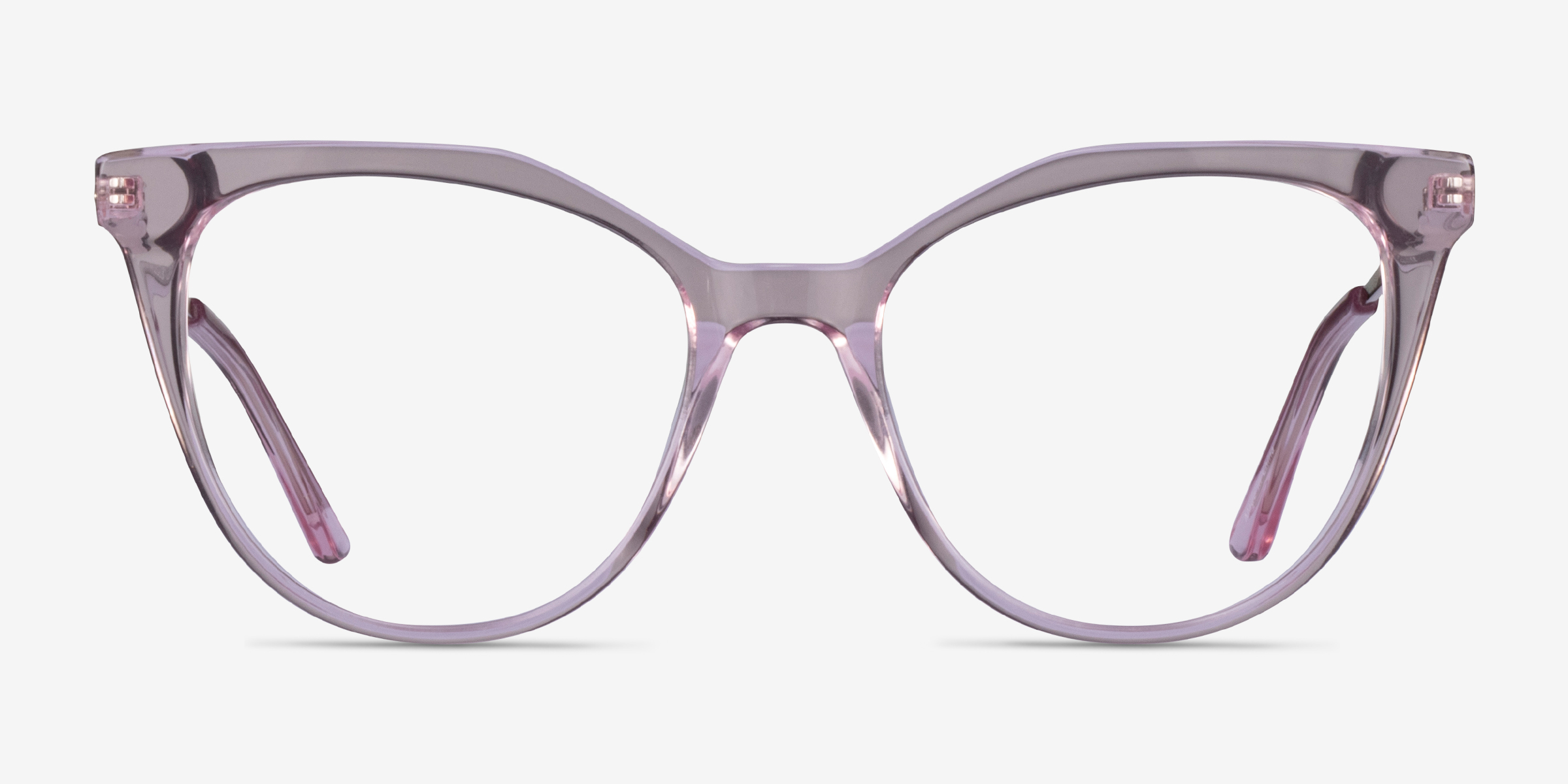 Carolina Clear Pink MétalMontures de lunettes de vue d'EyeBuyDirect, Vue de Face