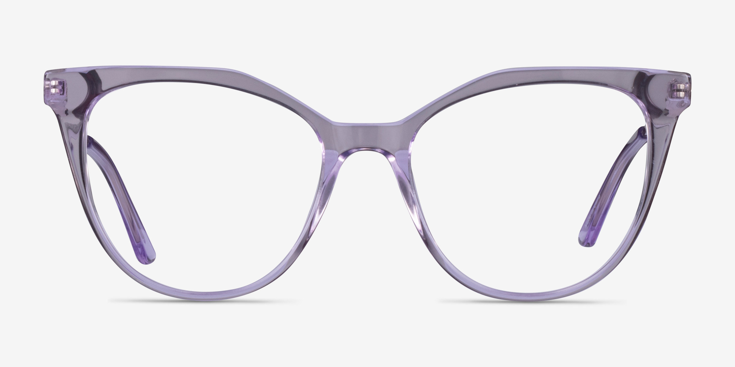Carolina Clear Purple MétalMontures de lunettes de vue d'EyeBuyDirect, Vue de Face