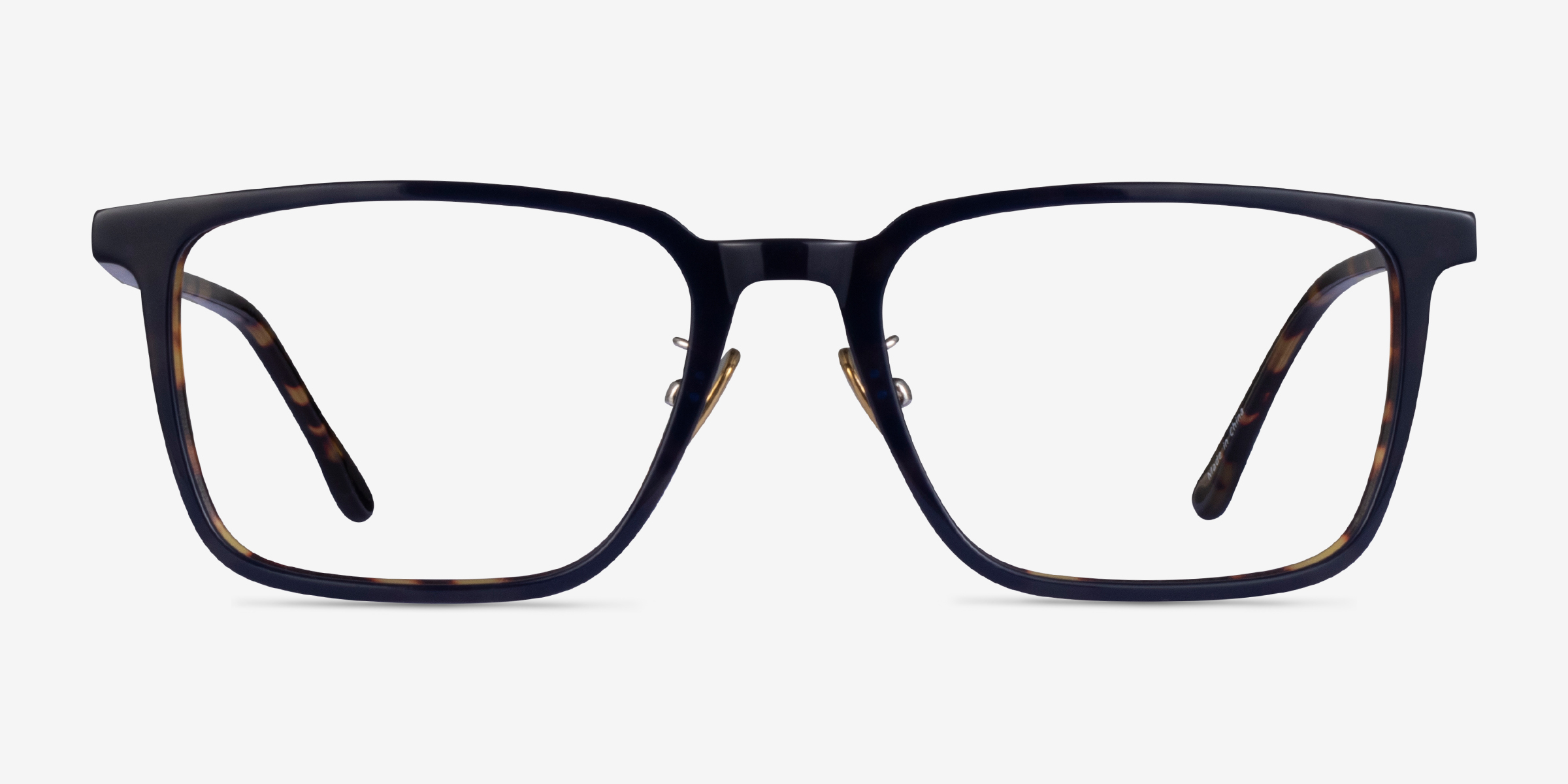 Pierce Blue Tortoise MétalMontures de lunettes de vue d'EyeBuyDirect, Vue de Face