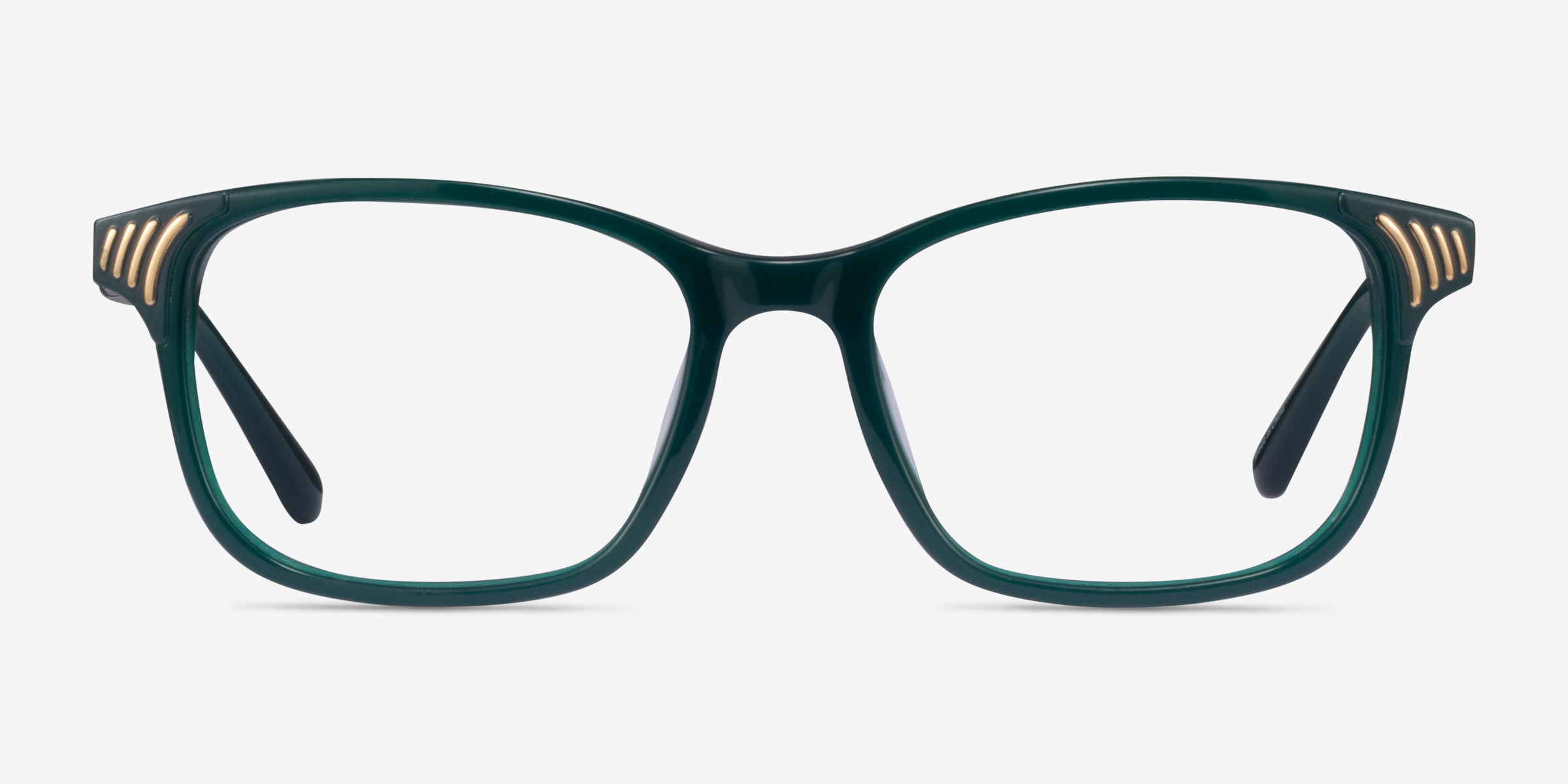Visio Vert MétalMontures de lunettes de vue d'EyeBuyDirect, Vue de Face