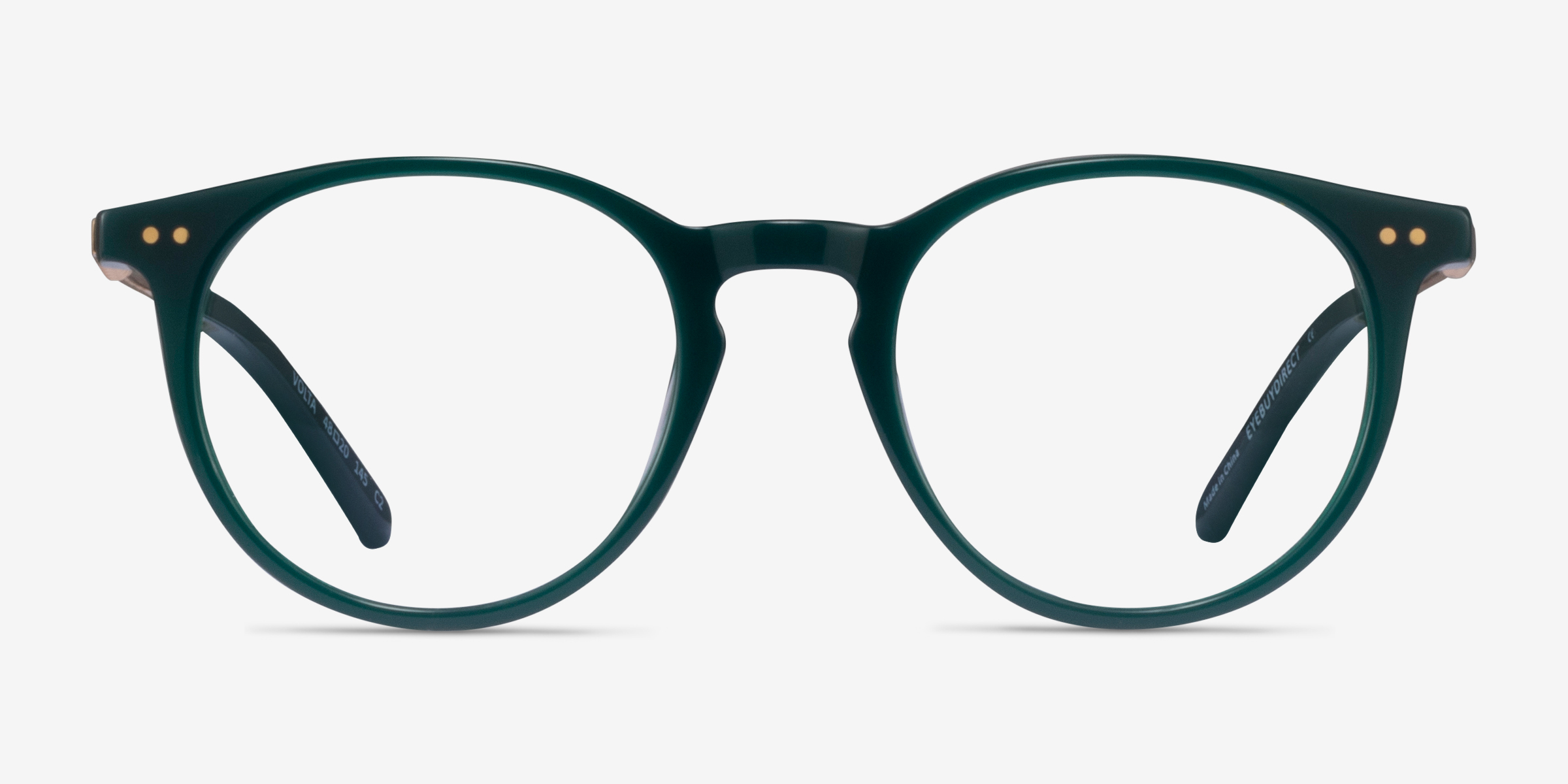 Volta Vert foncé MétalMontures de lunettes de vue d'EyeBuyDirect, Vue de Face