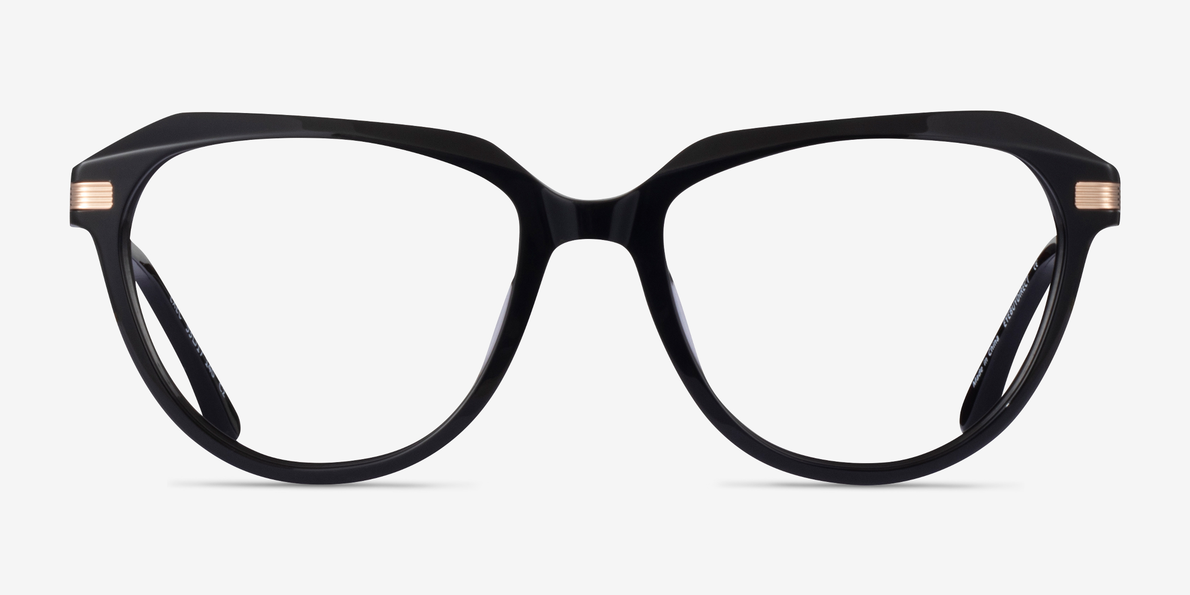 Exec Black Gold MétalMontures de lunettes de vue d'EyeBuyDirect, Vue de Face