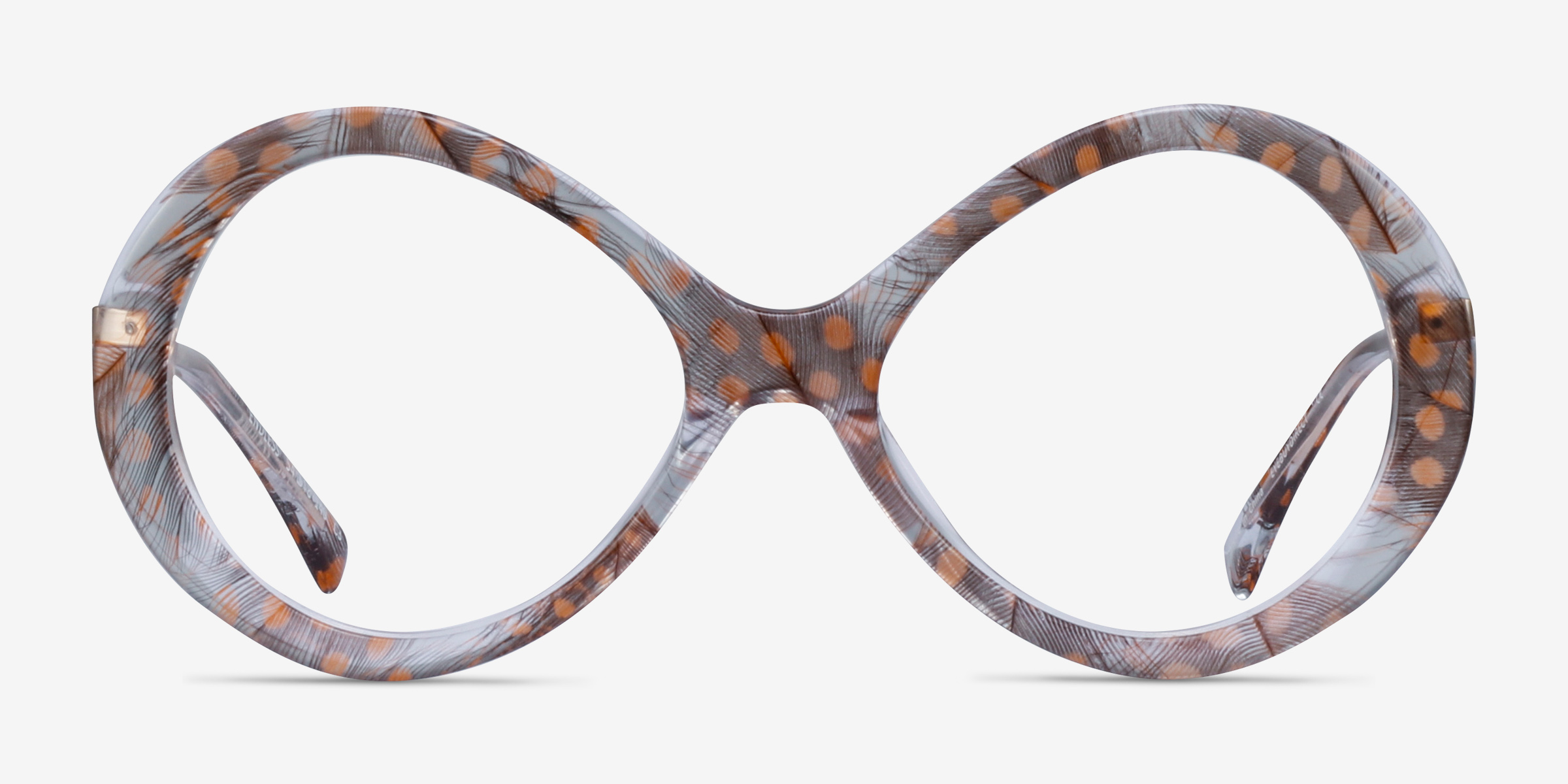 Endless Orange Striped MétalMontures de lunettes de vue d'EyeBuyDirect, Vue de Face