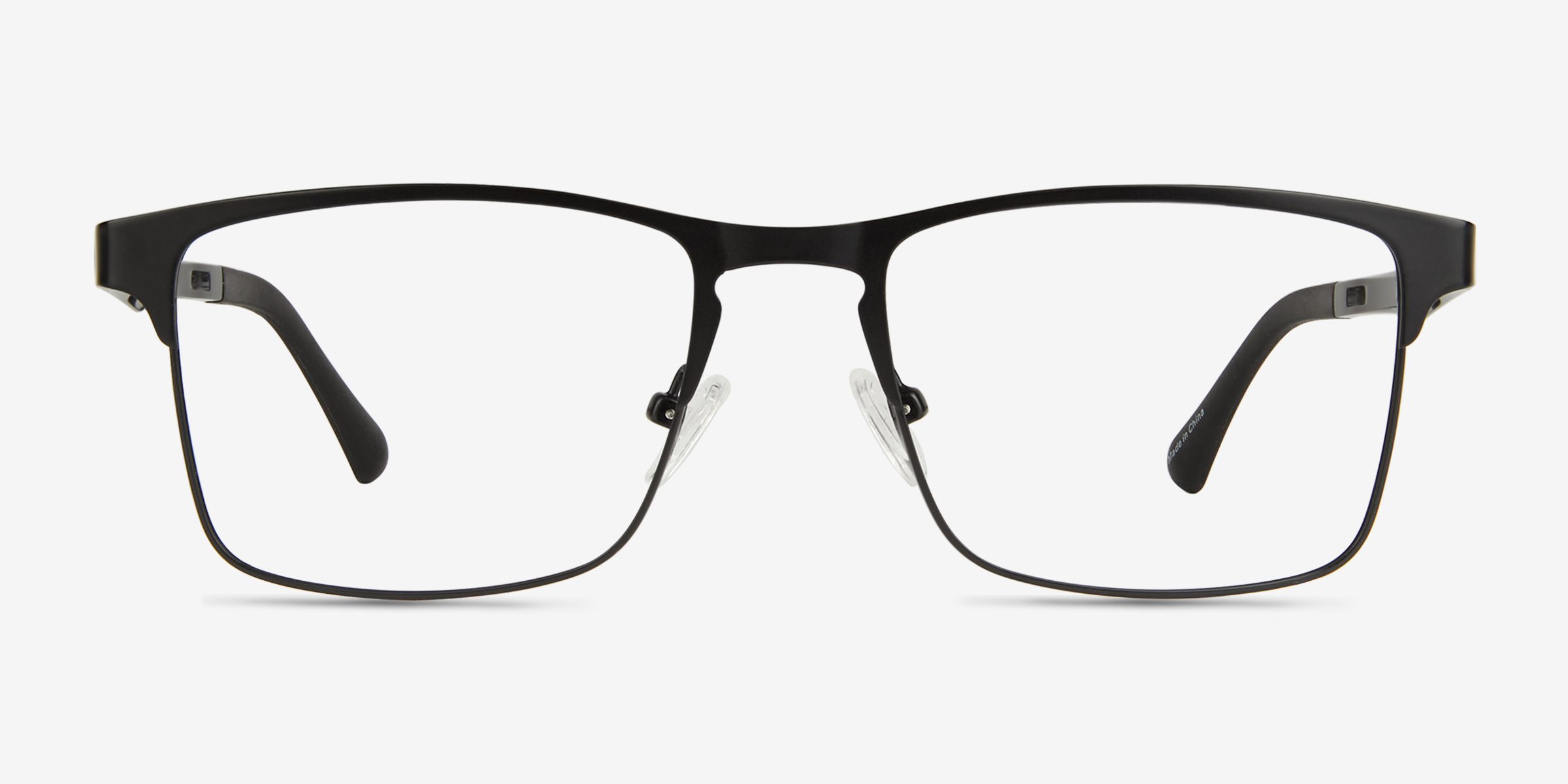 Skill Noir PlastiqueMontures de lunettes de vue d'EyeBuyDirect, Vue de Face