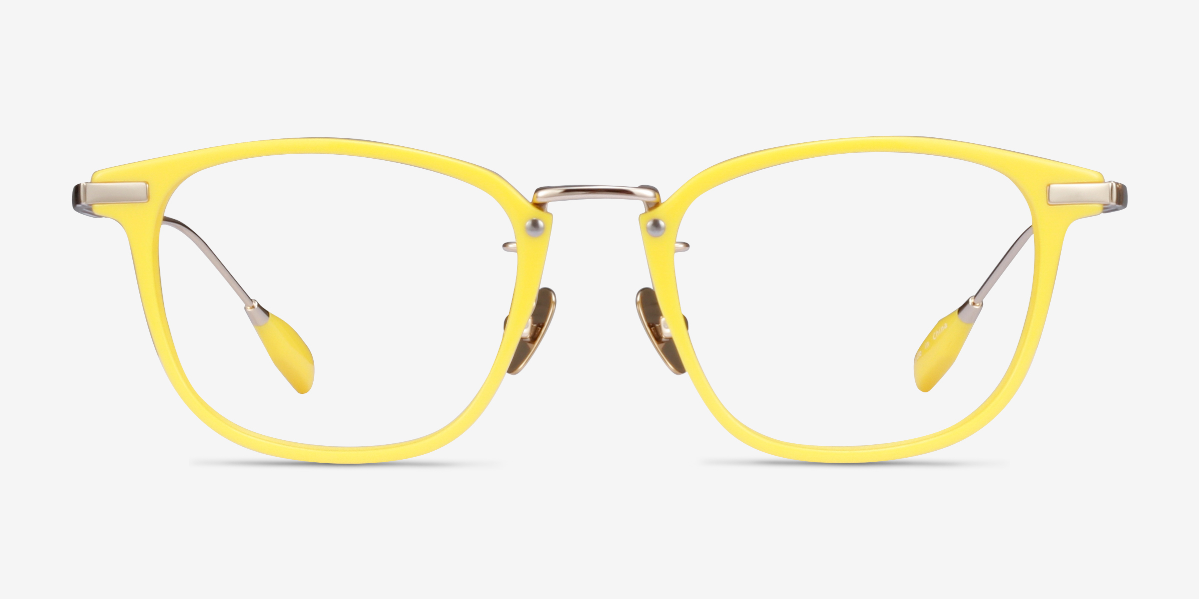 Terra Jaune MétalMontures de lunettes de vue d'EyeBuyDirect, Vue de Face