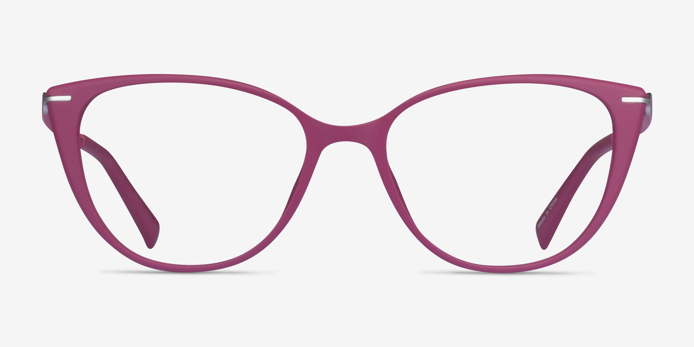 Elm Violet PlastiqueMontures de lunettes de vue d'EyeBuyDirect, Vue de Face