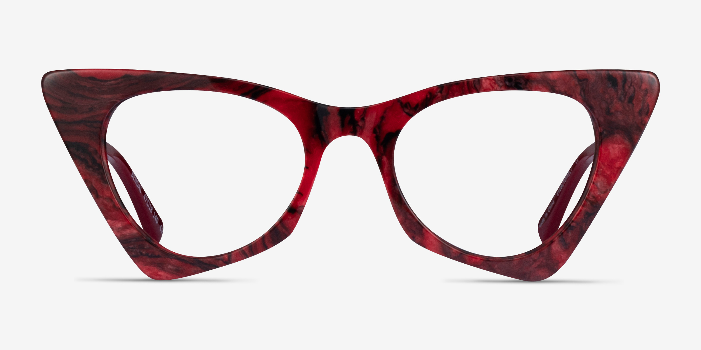 Bengal Red Floral MétalMontures de lunettes de vue d'EyeBuyDirect, Vue de Face