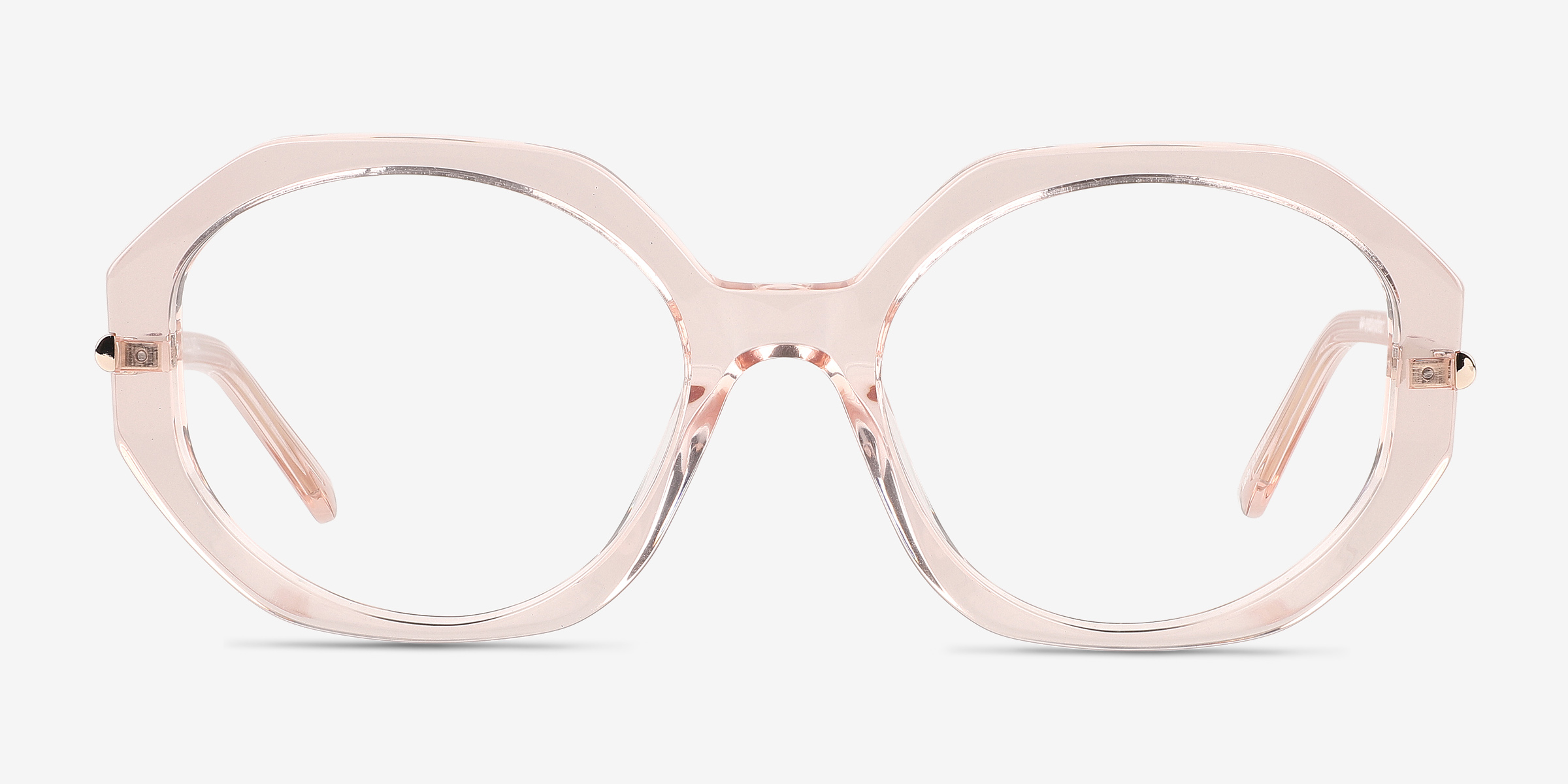 Rollerskate Crystal Champagne MétalMontures de lunettes de vue d'EyeBuyDirect, Vue de Face