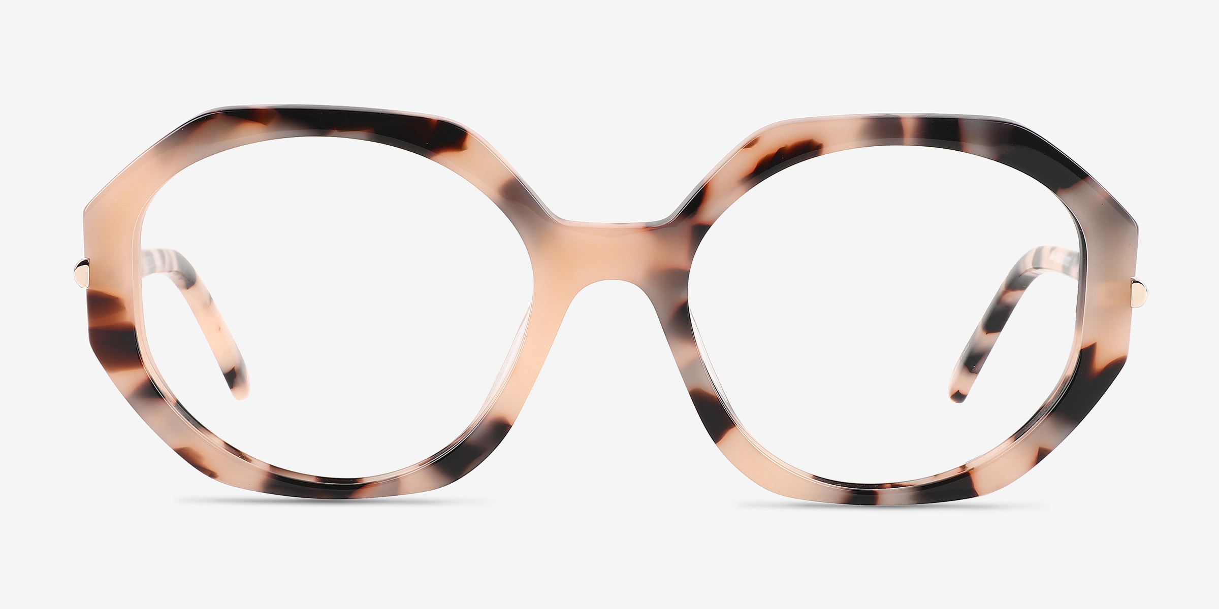 Rollerskate Écaille ivoire MétalMontures de lunettes de vue d'EyeBuyDirect, Vue de Face