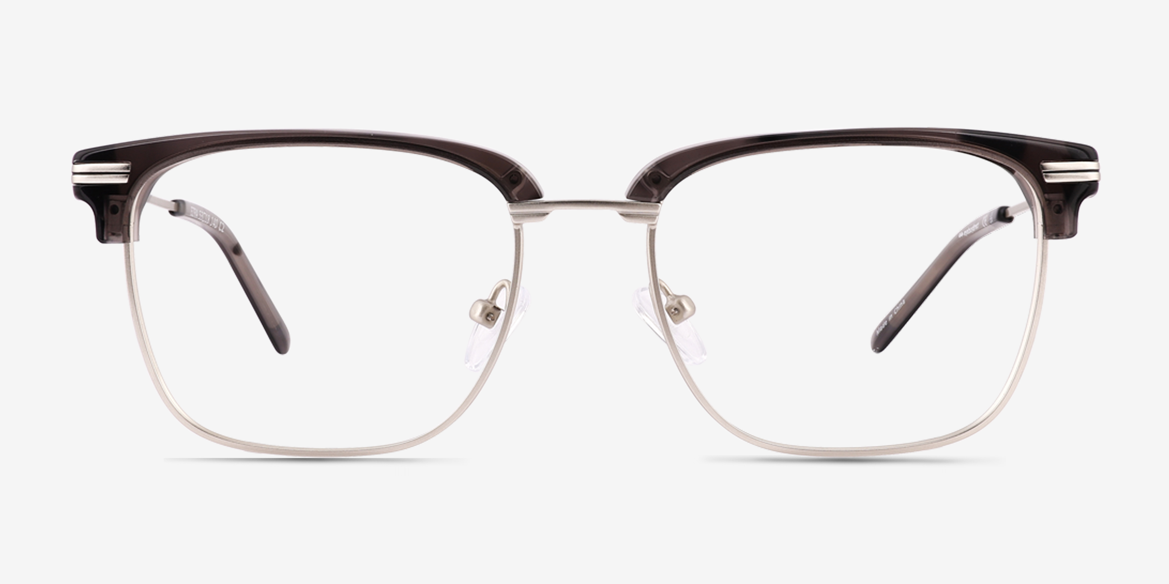 Ezra Gray Tortoise MétalMontures de lunettes de vue d'EyeBuyDirect, Vue de Face