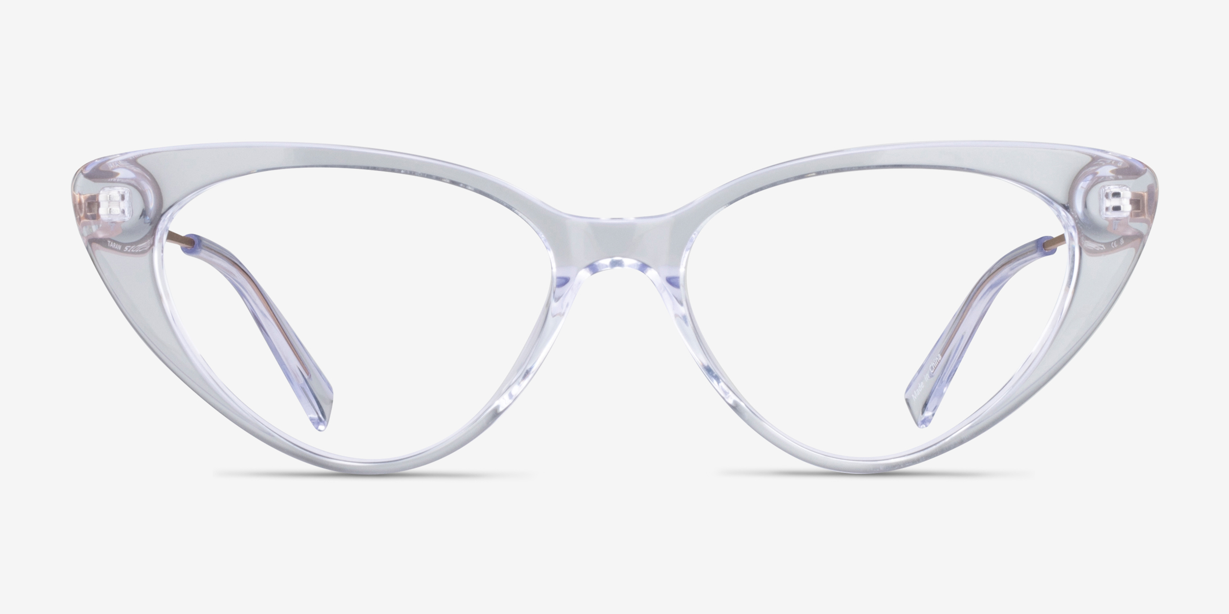 Taran Transparent MétalMontures de lunettes de vue d'EyeBuyDirect, Vue de Face