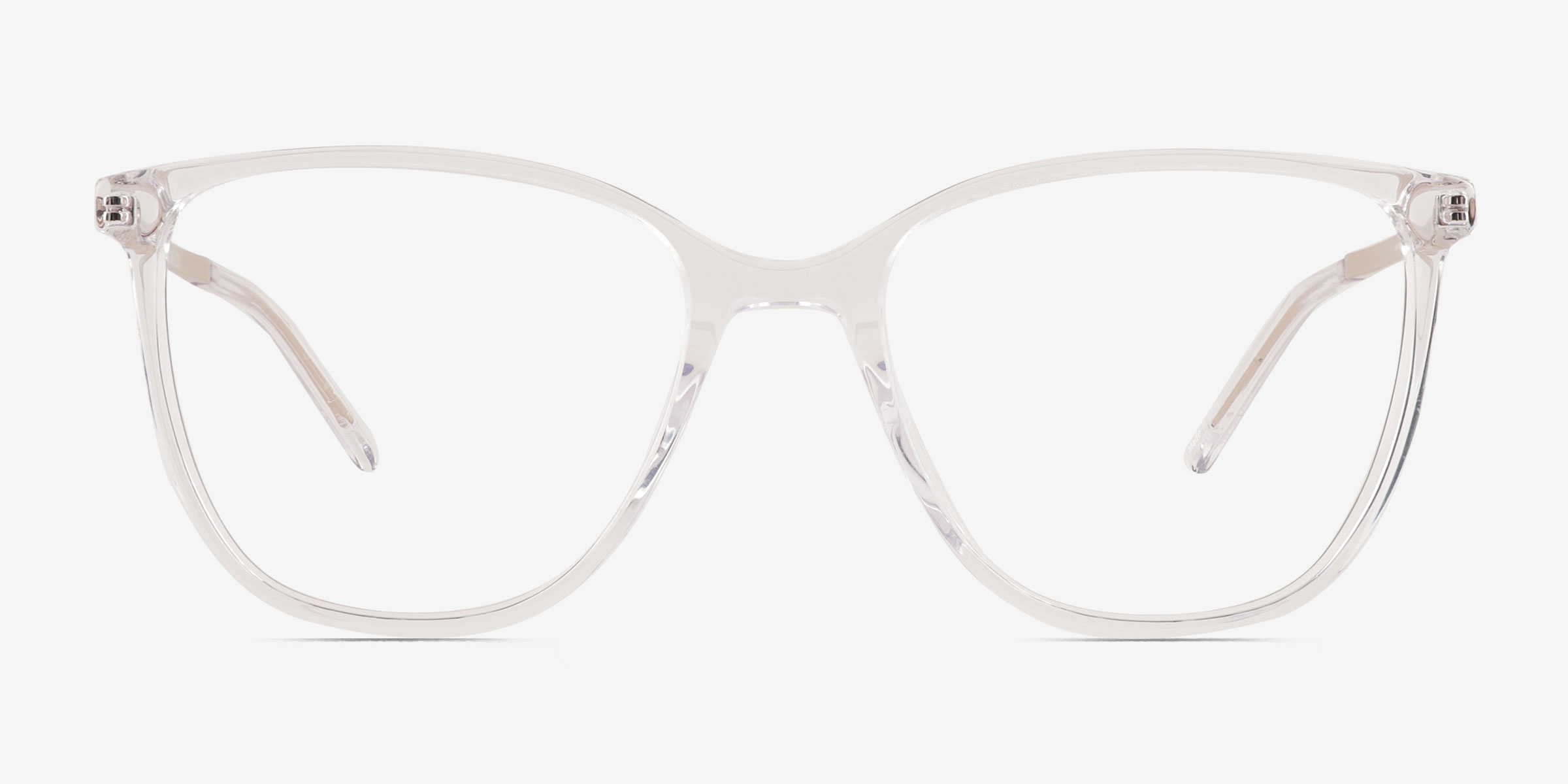 Study Transparent MétalMontures de lunettes de vue d'EyeBuyDirect, Vue de Face