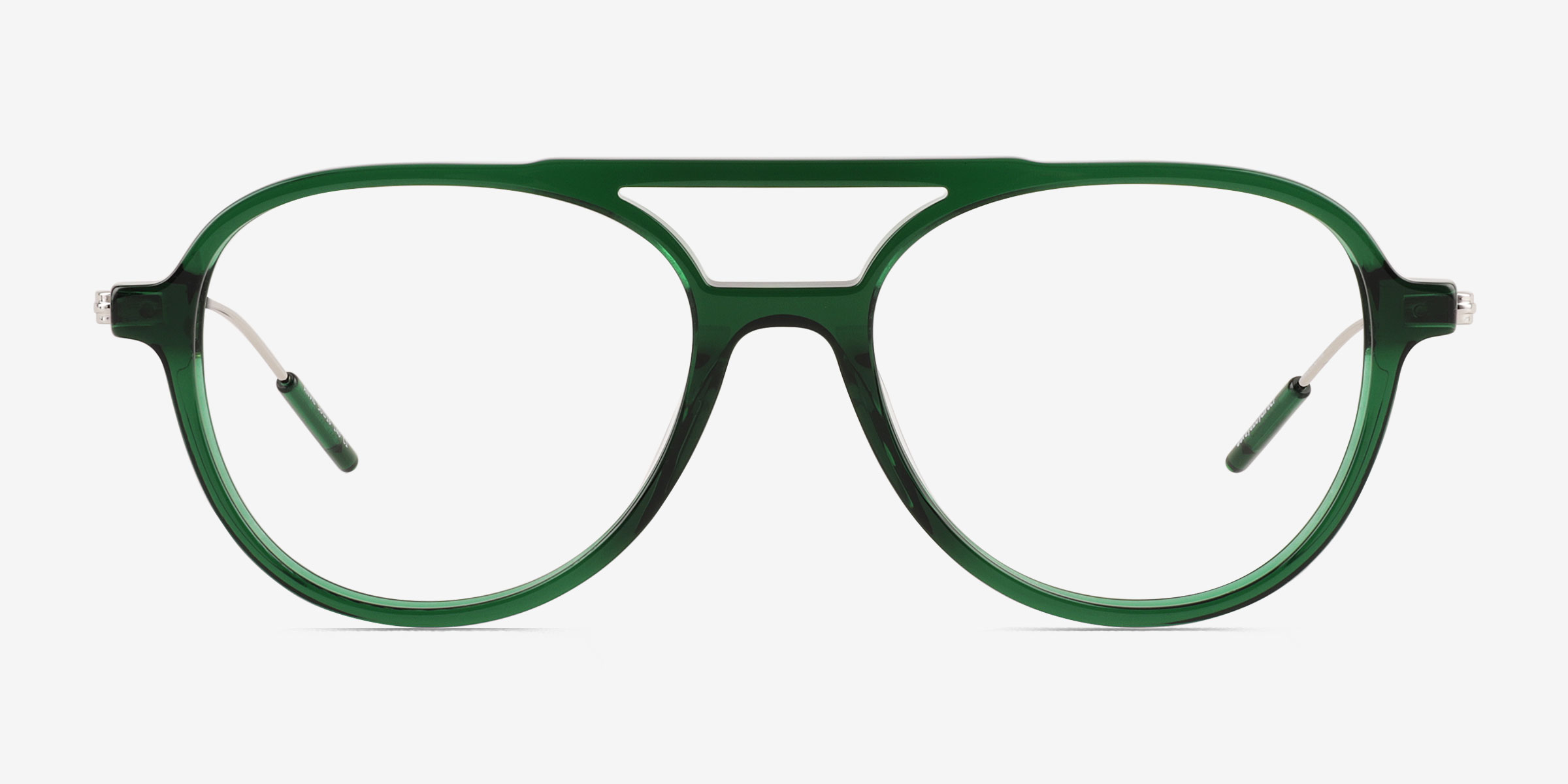 Anvil Clear Green MétalMontures de lunettes de vue d'EyeBuyDirect, Vue de Face