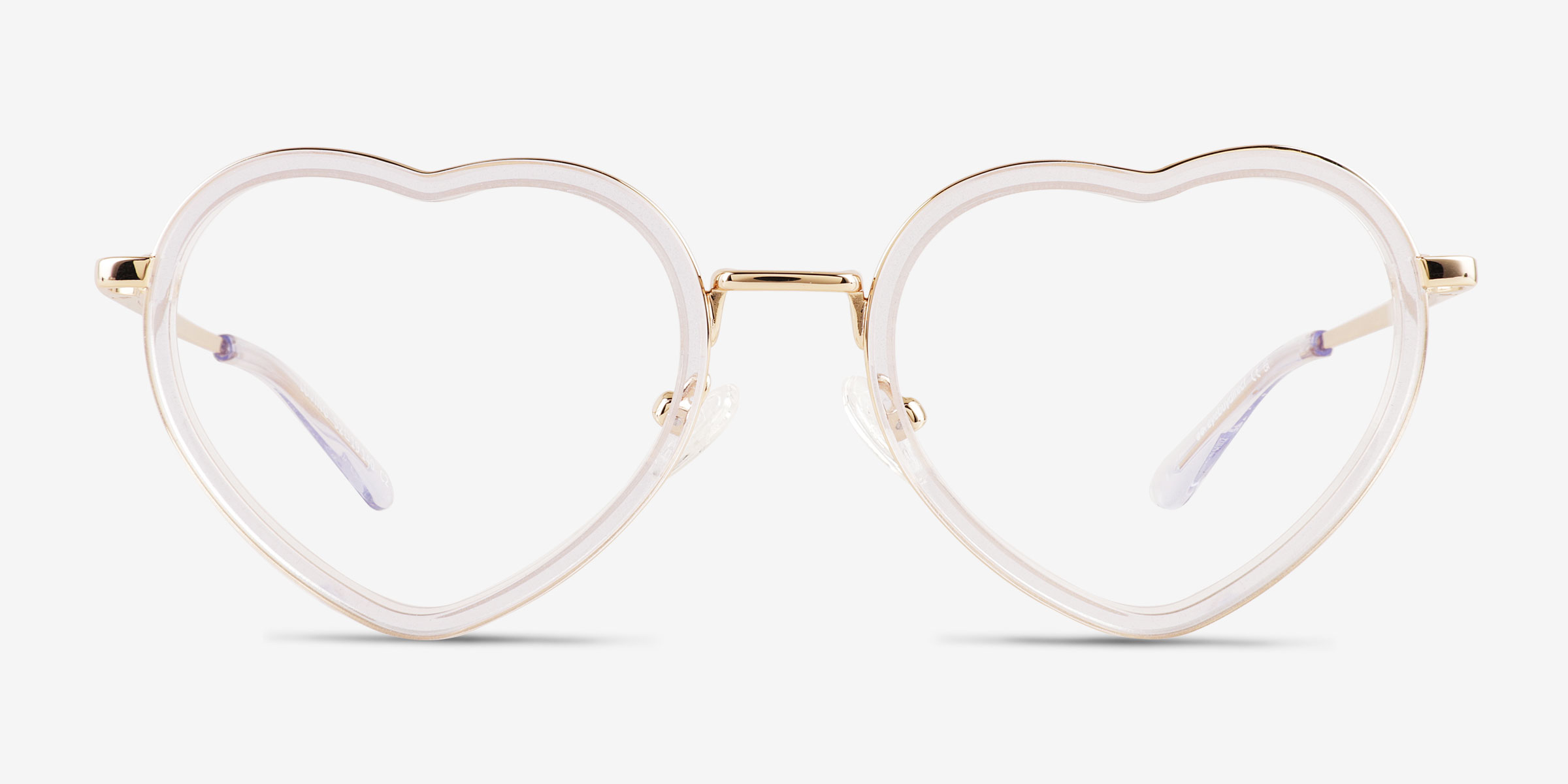 Loving Transparent MétalMontures de lunettes de vue d'EyeBuyDirect, Vue de Face