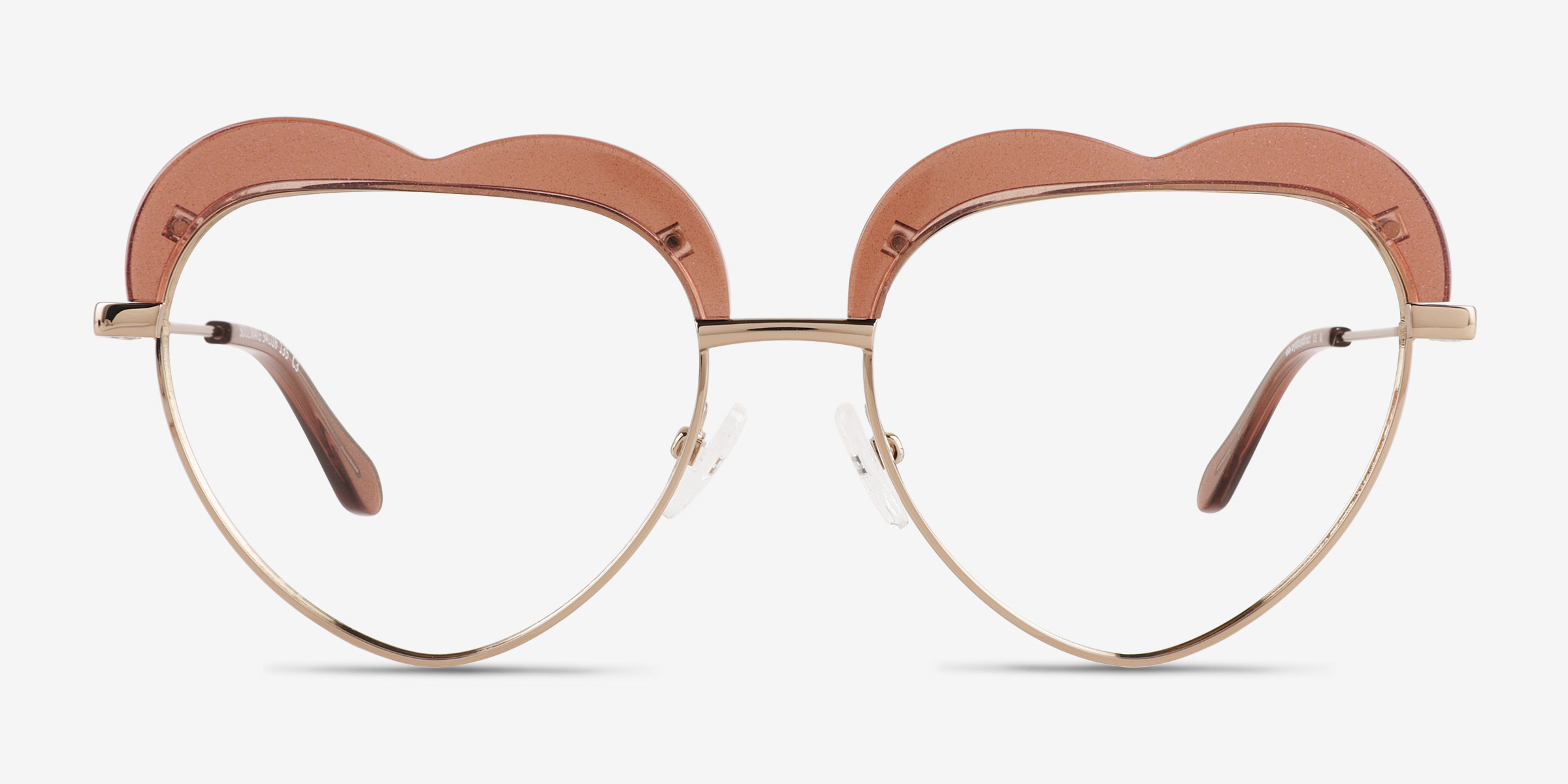 Soulmate Brun MétalMontures de lunettes de vue d'EyeBuyDirect, Vue de Face