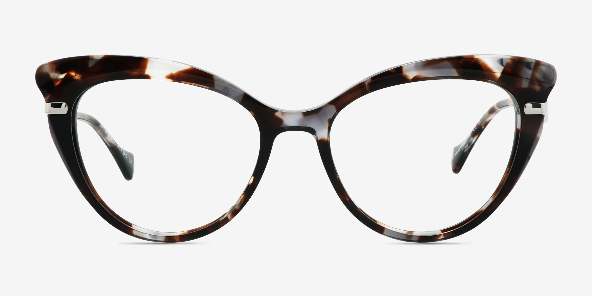 Emperor Écaille ivoire MétalMontures de lunettes de vue d'EyeBuyDirect, Vue de Face